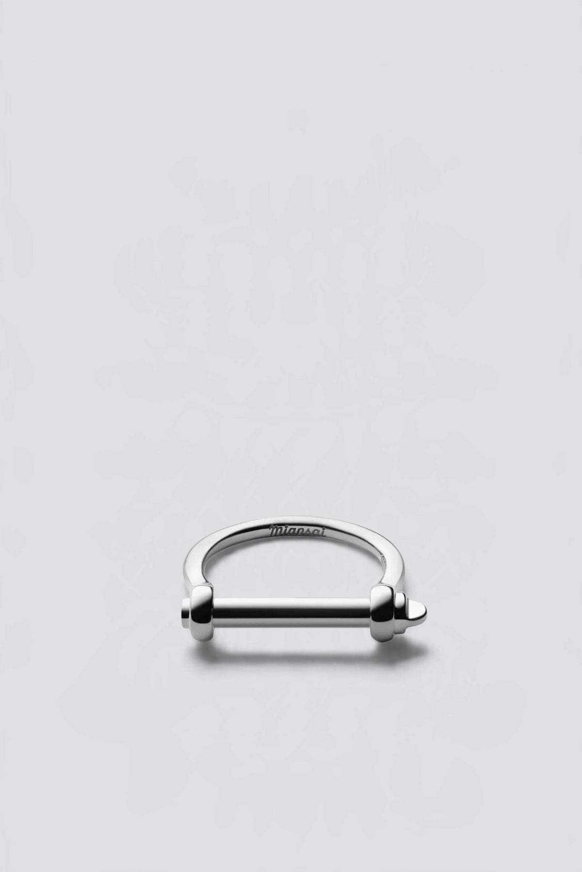 Sterling Silver Thin Screw Cuff Ring