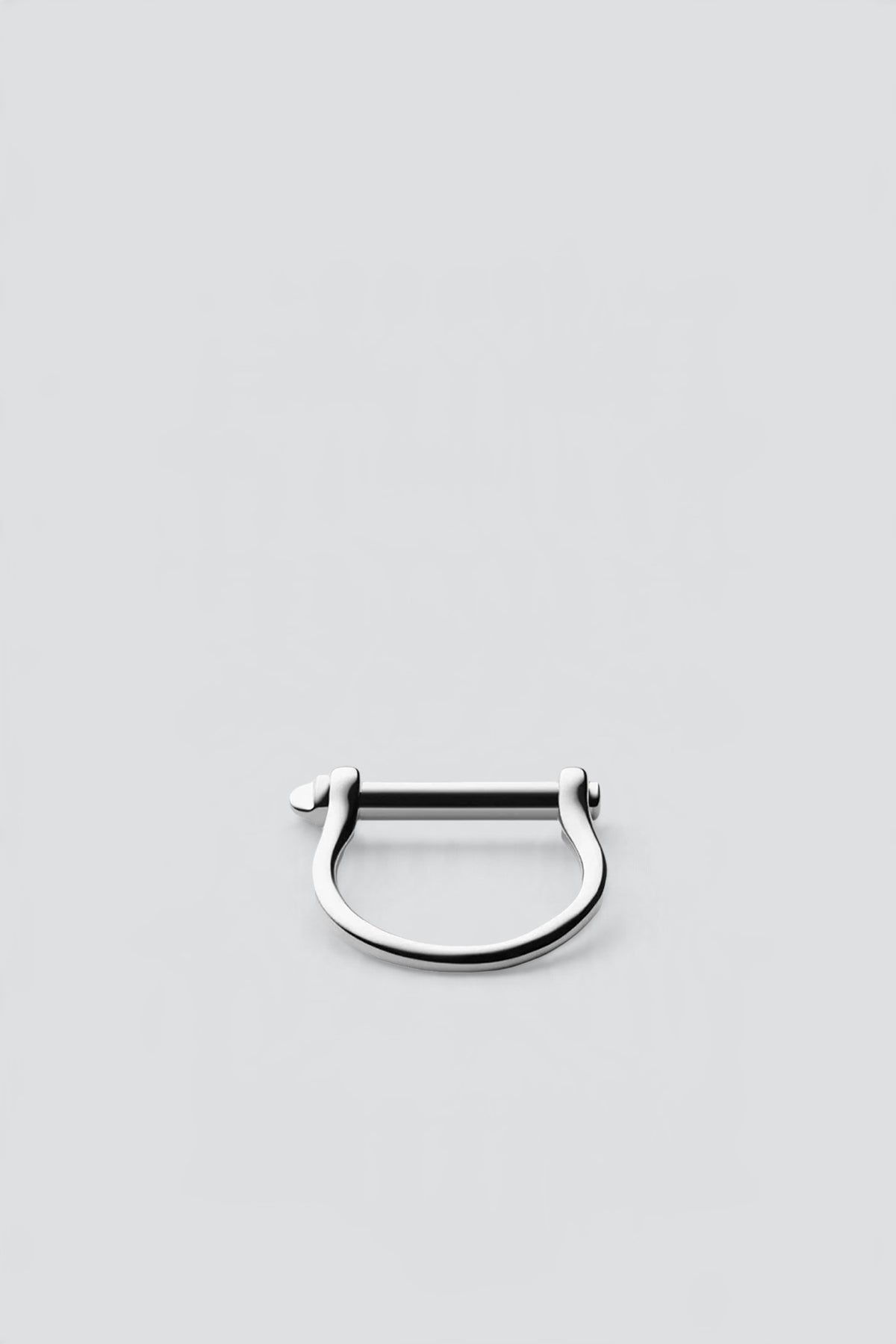 Sterling Silver Thin Screw Cuff Ring