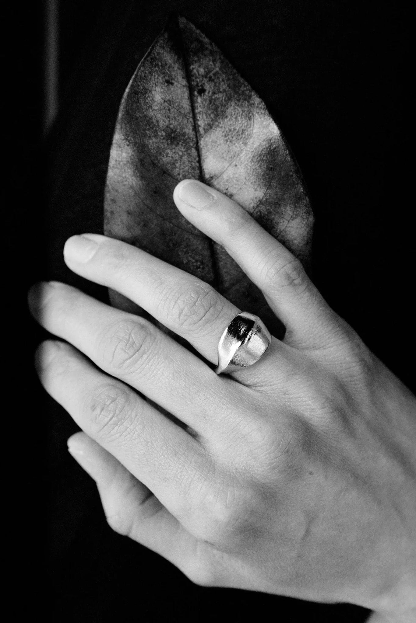 Sterling Silver Vein Ring