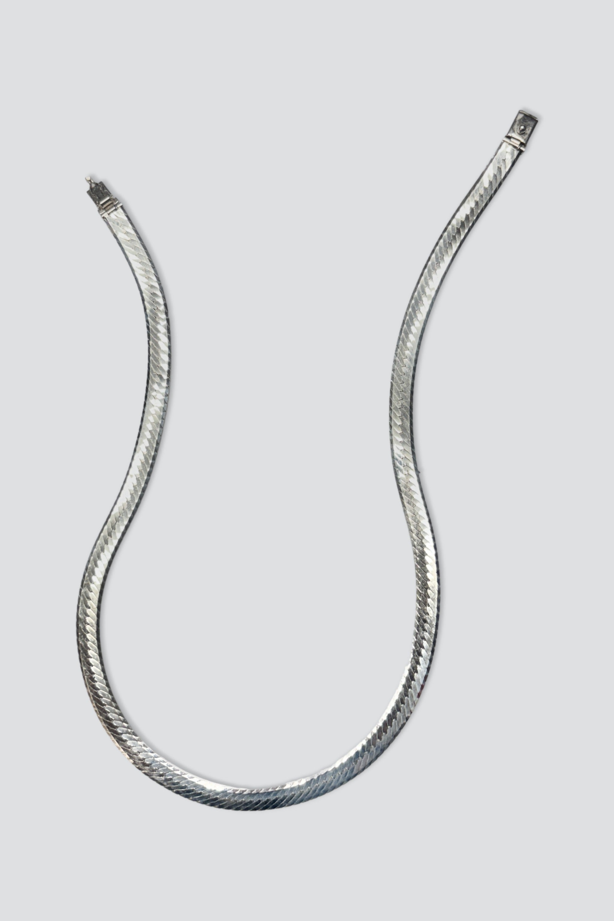 Sterling Silver Wide Heavy Herringbone Chain