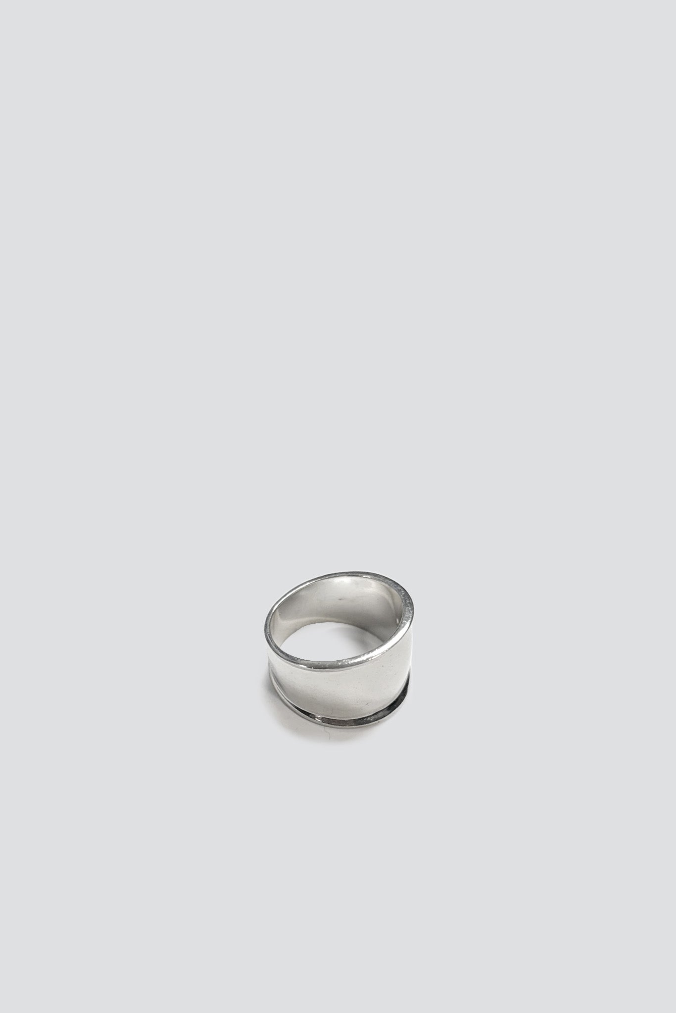 Sterling Silver Wide Lipped Band Ring