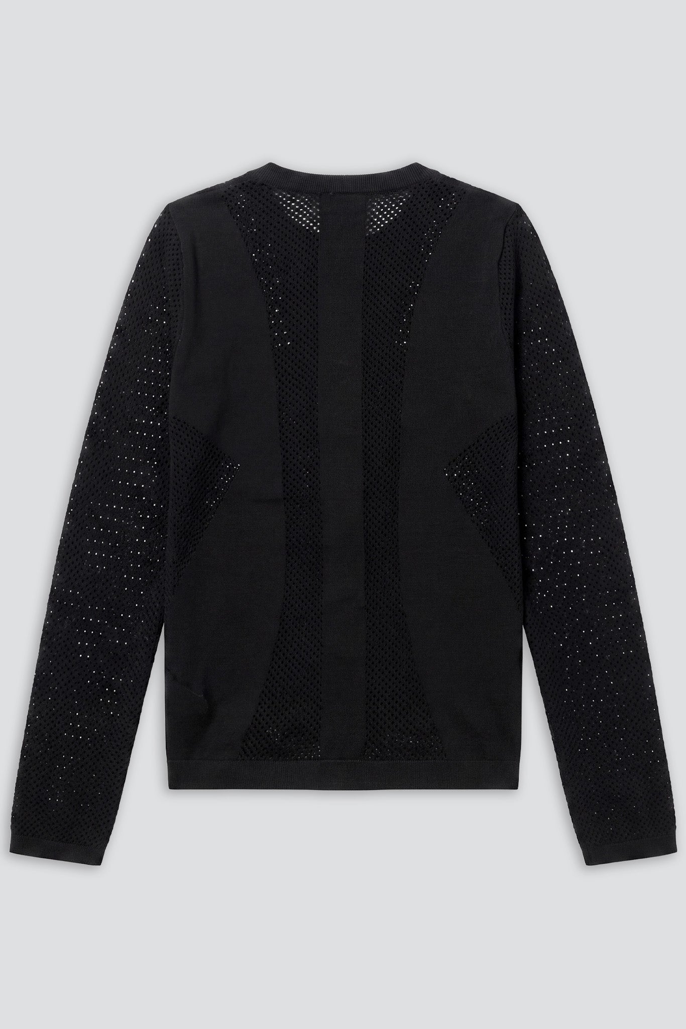 Black Simone Mesh Crew