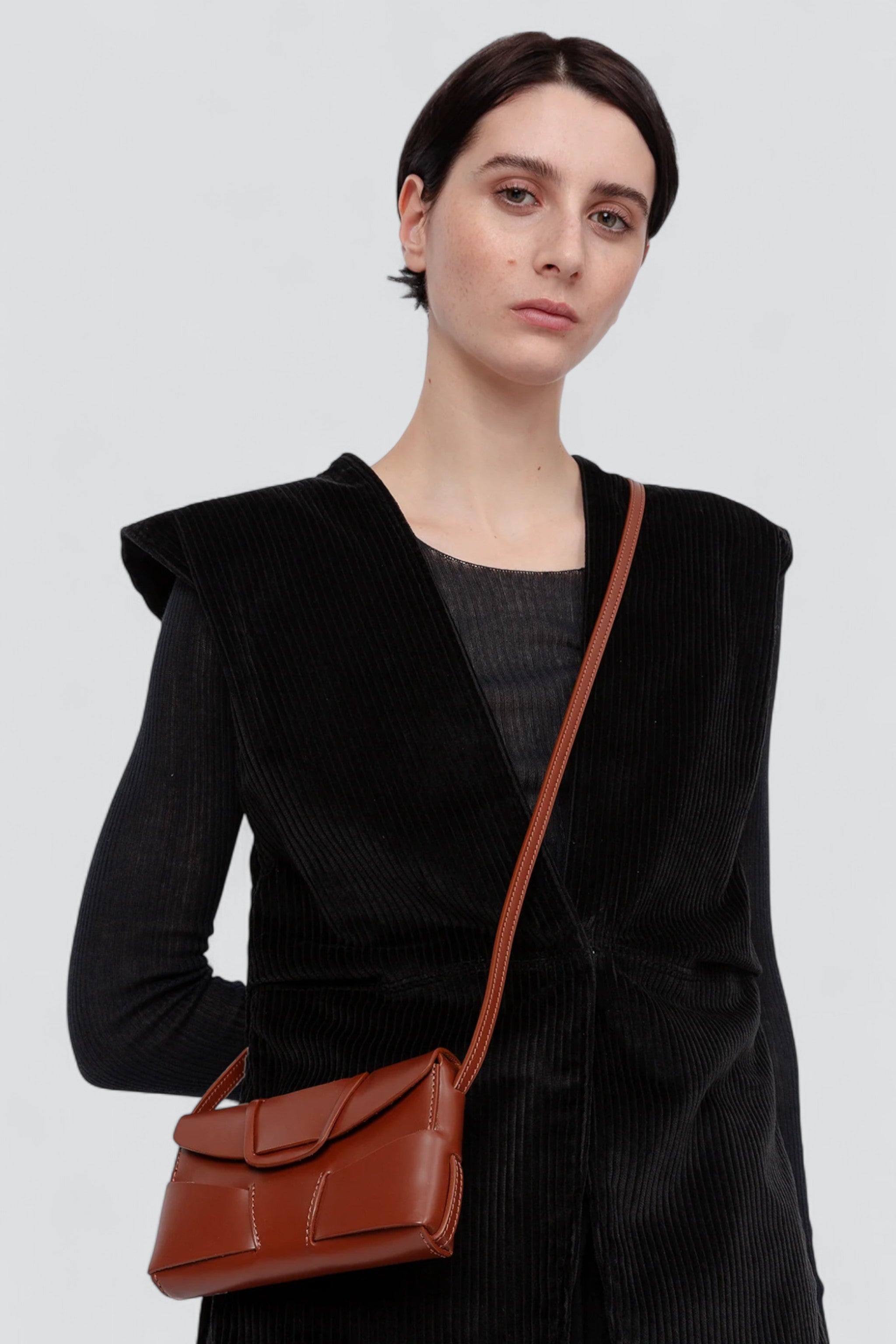 Tan Mabra Mini Crossbody