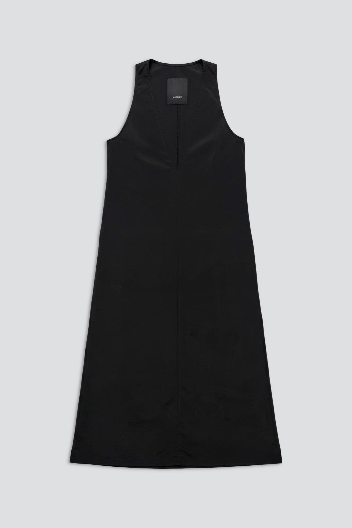 Black Taslan Trapeze Dress
