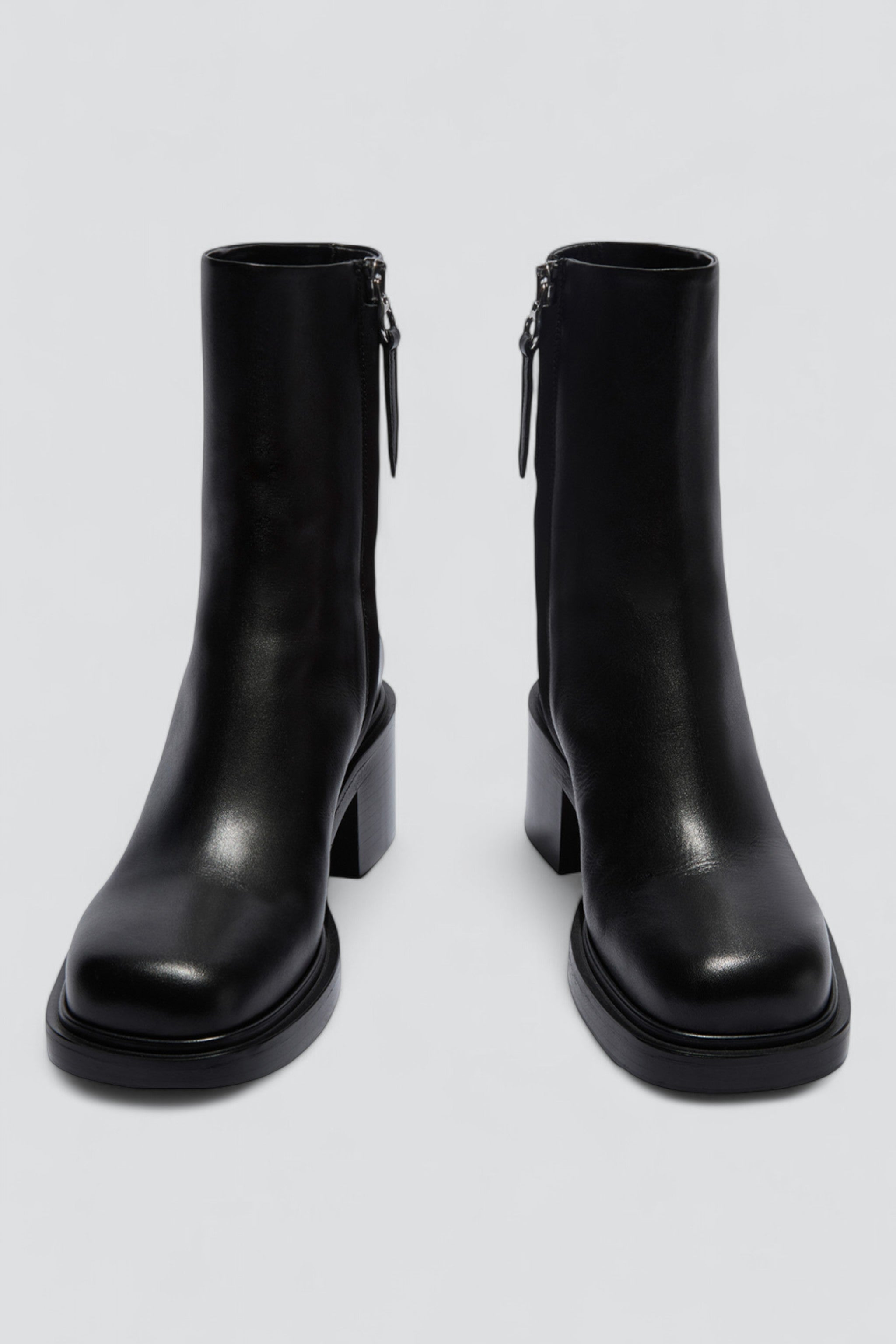 Black Teddy Calf Leather Boot