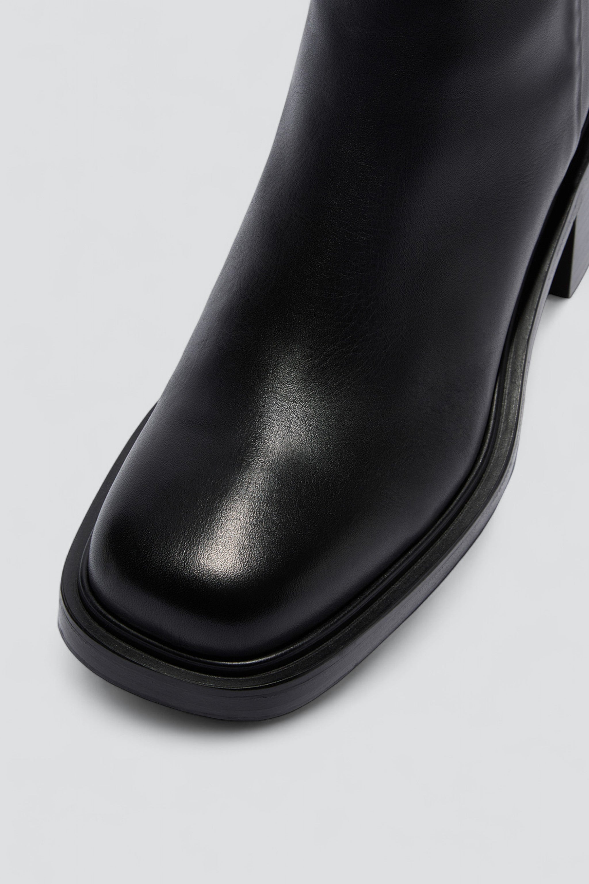 Black Teddy Calf Leather Boot