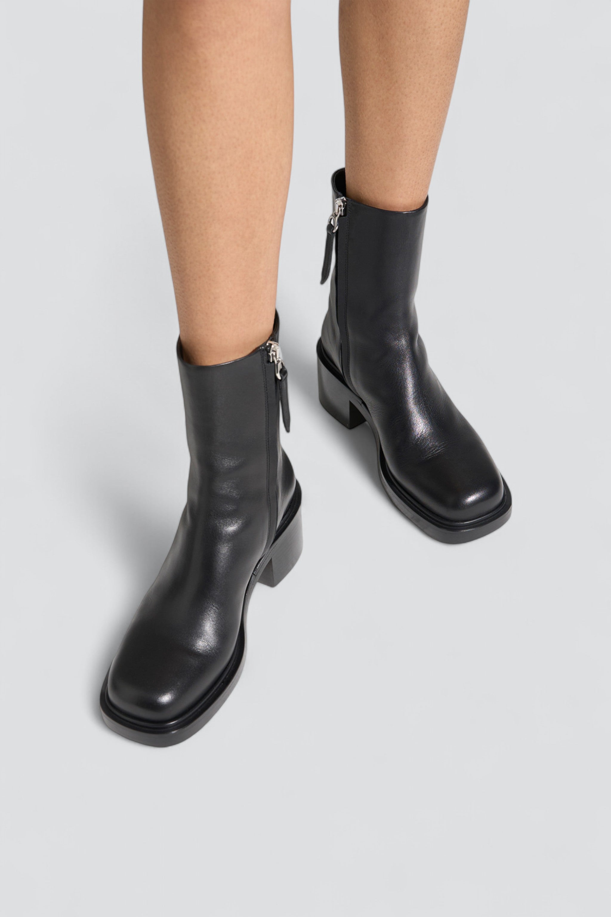 Black Teddy Calf Leather Boot