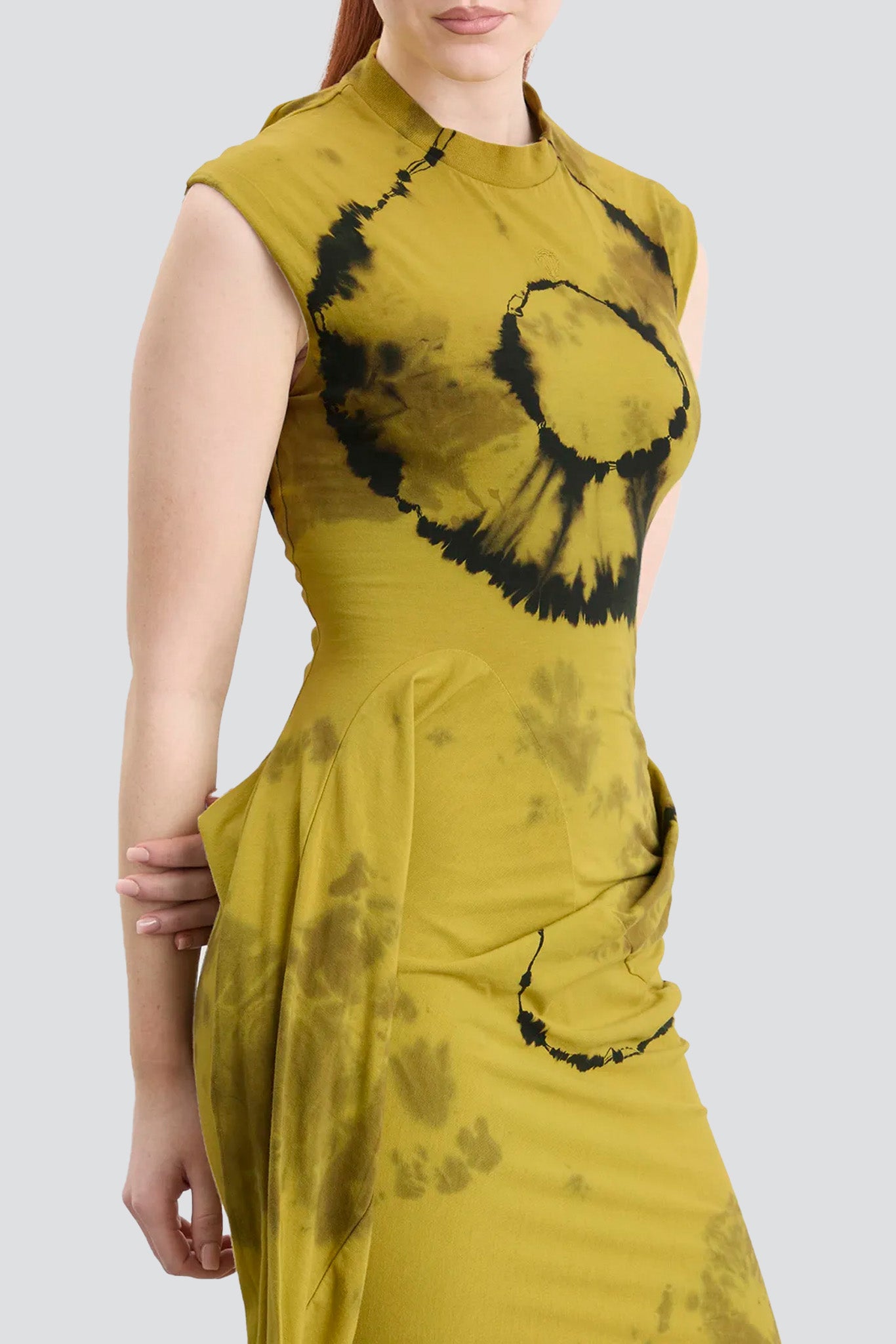 Tie Dye Shifted Sleeve Gown