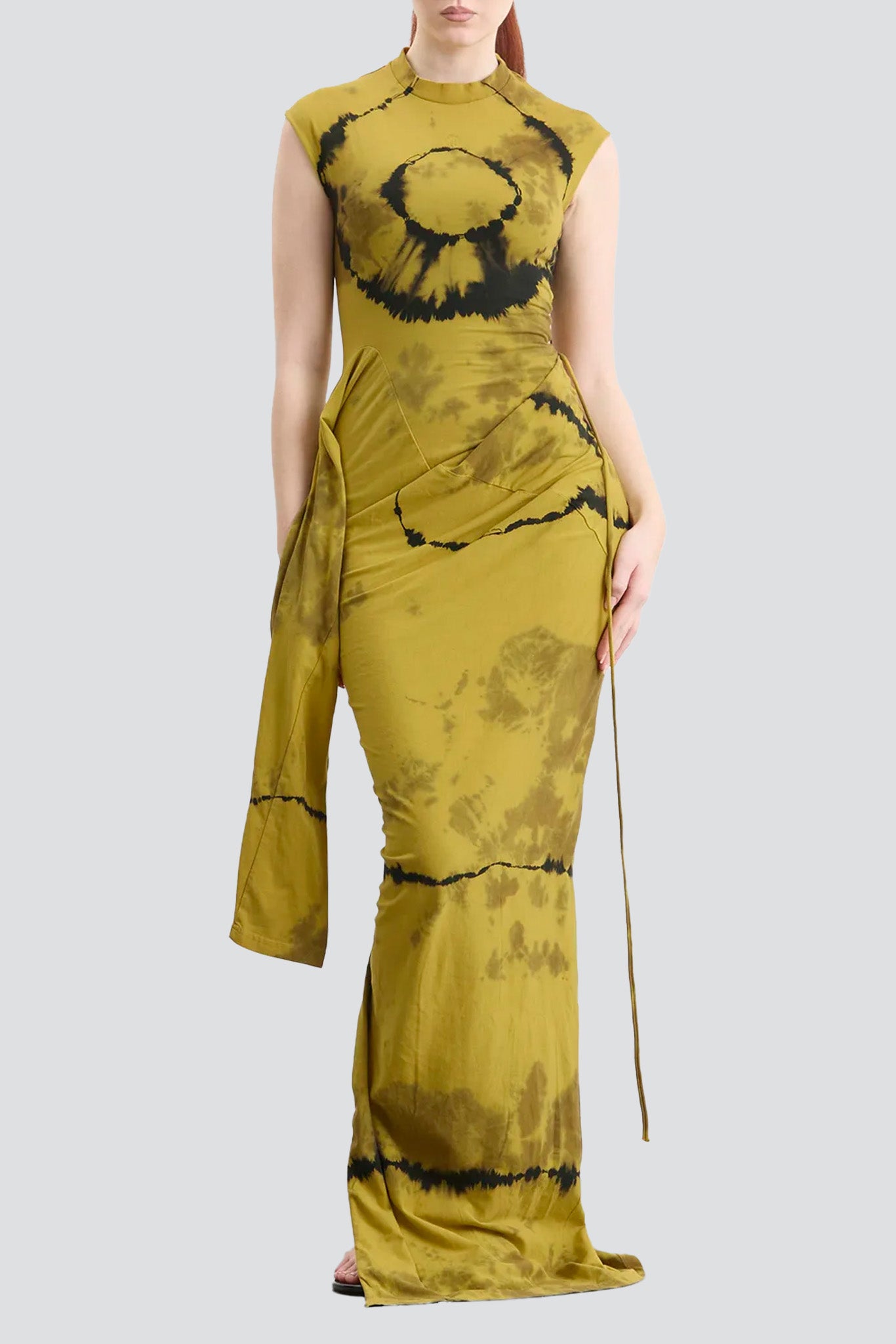 Tie Dye Shifted Sleeve Gown