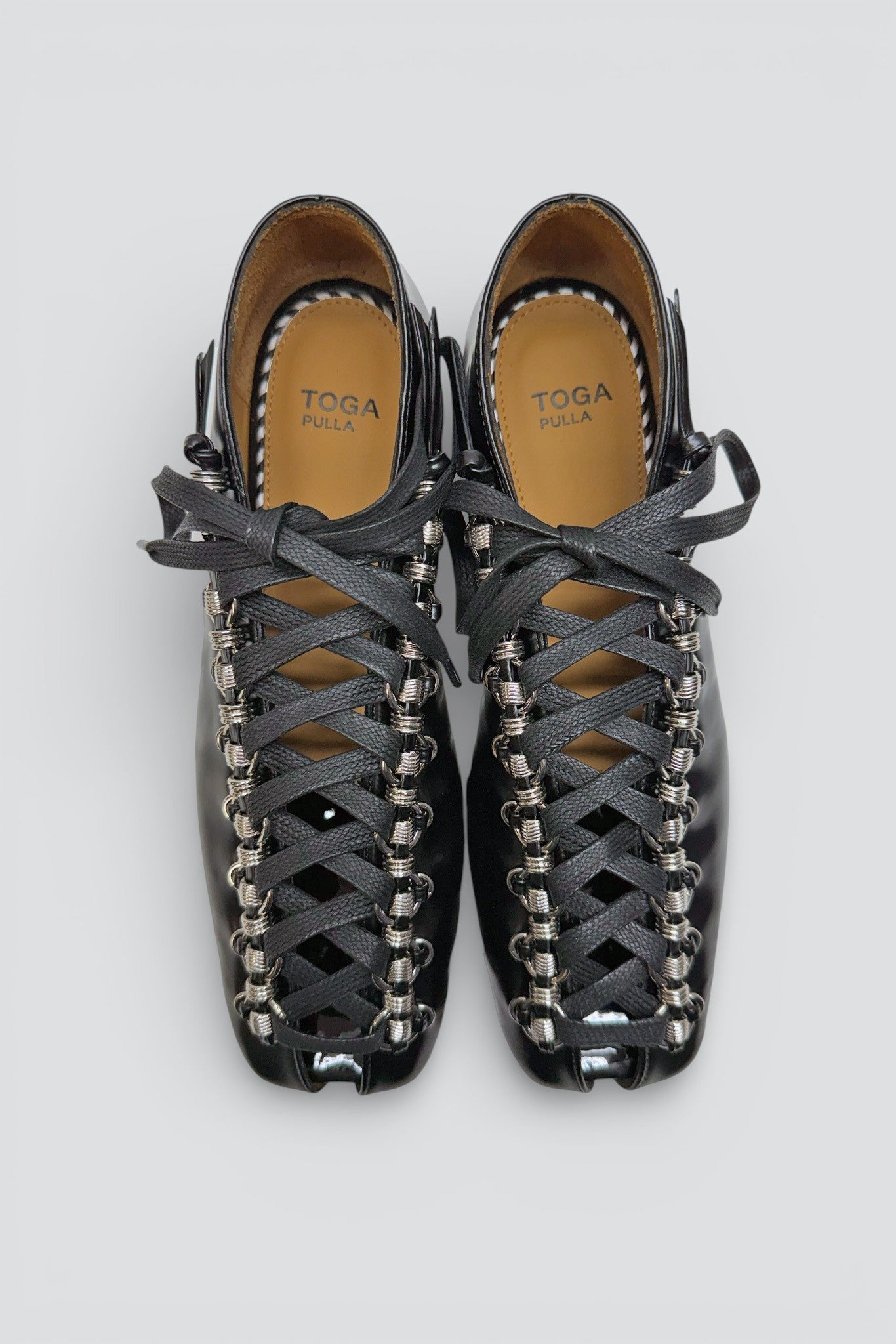 Black Leather AJ1452 Shoe