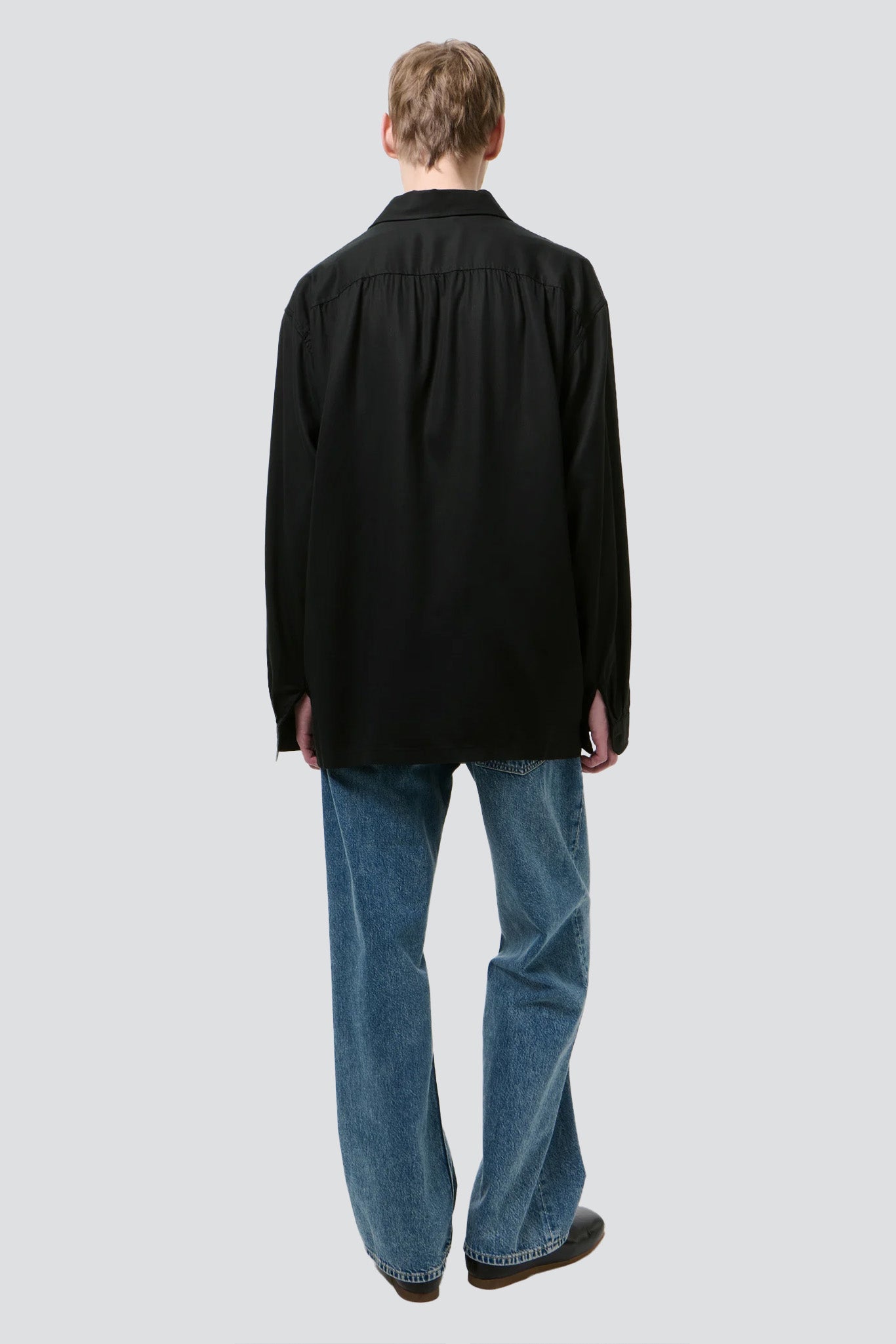 Black Draping Lyocell Every Shirt