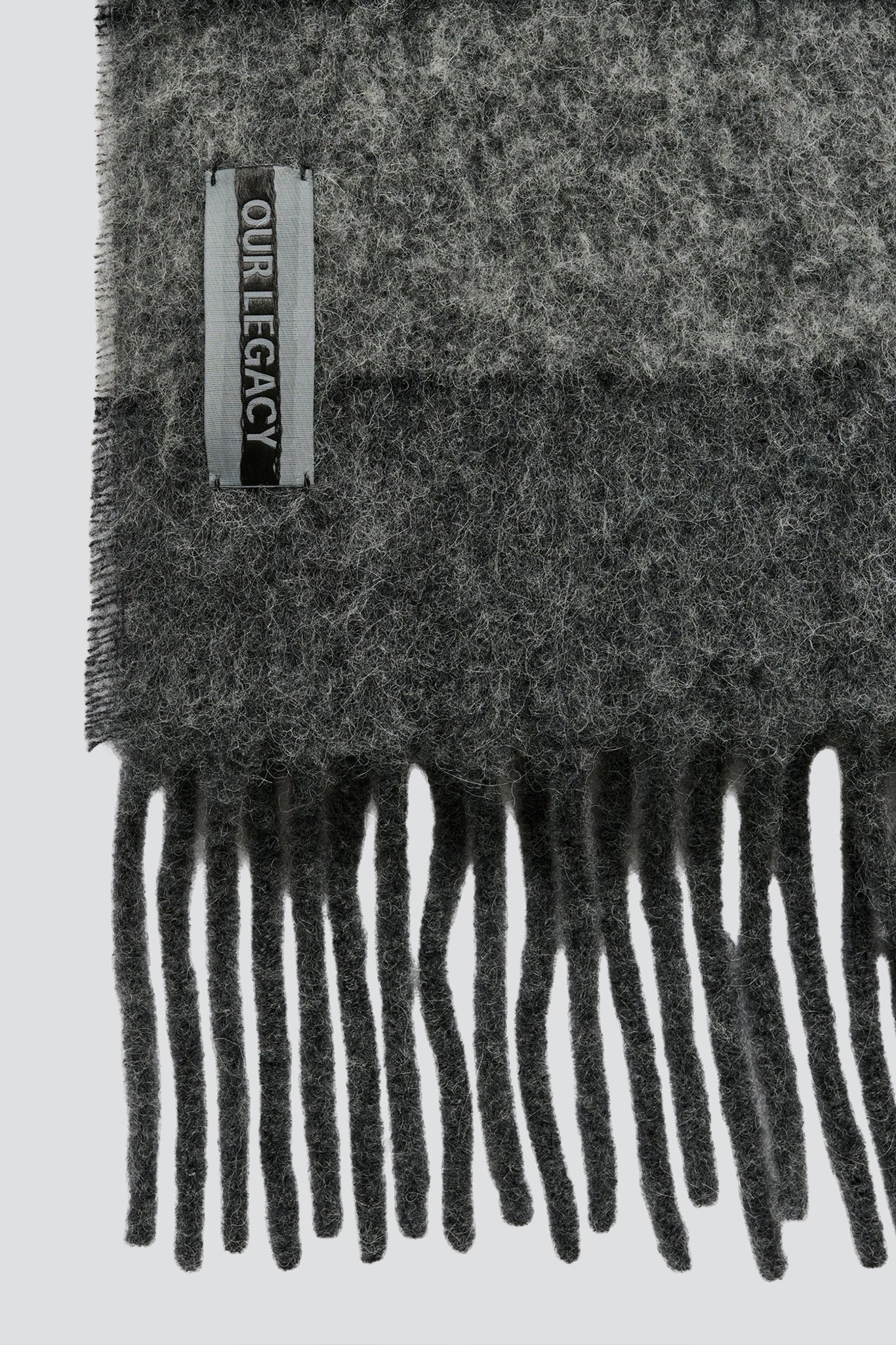 Static Stripe Fuzzy Alpaca Estate Scarf