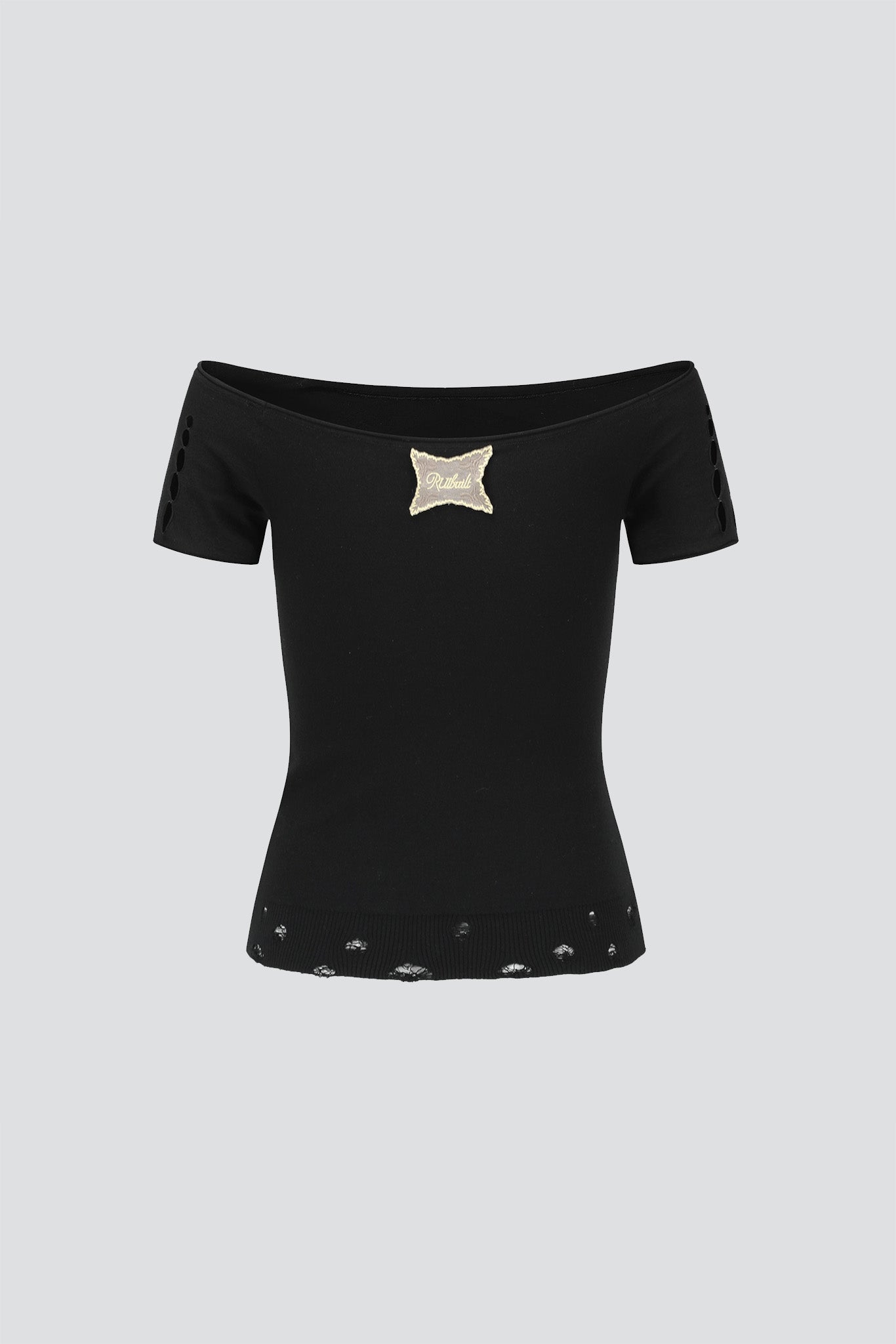 Onyx Cut Out Knit Shirt