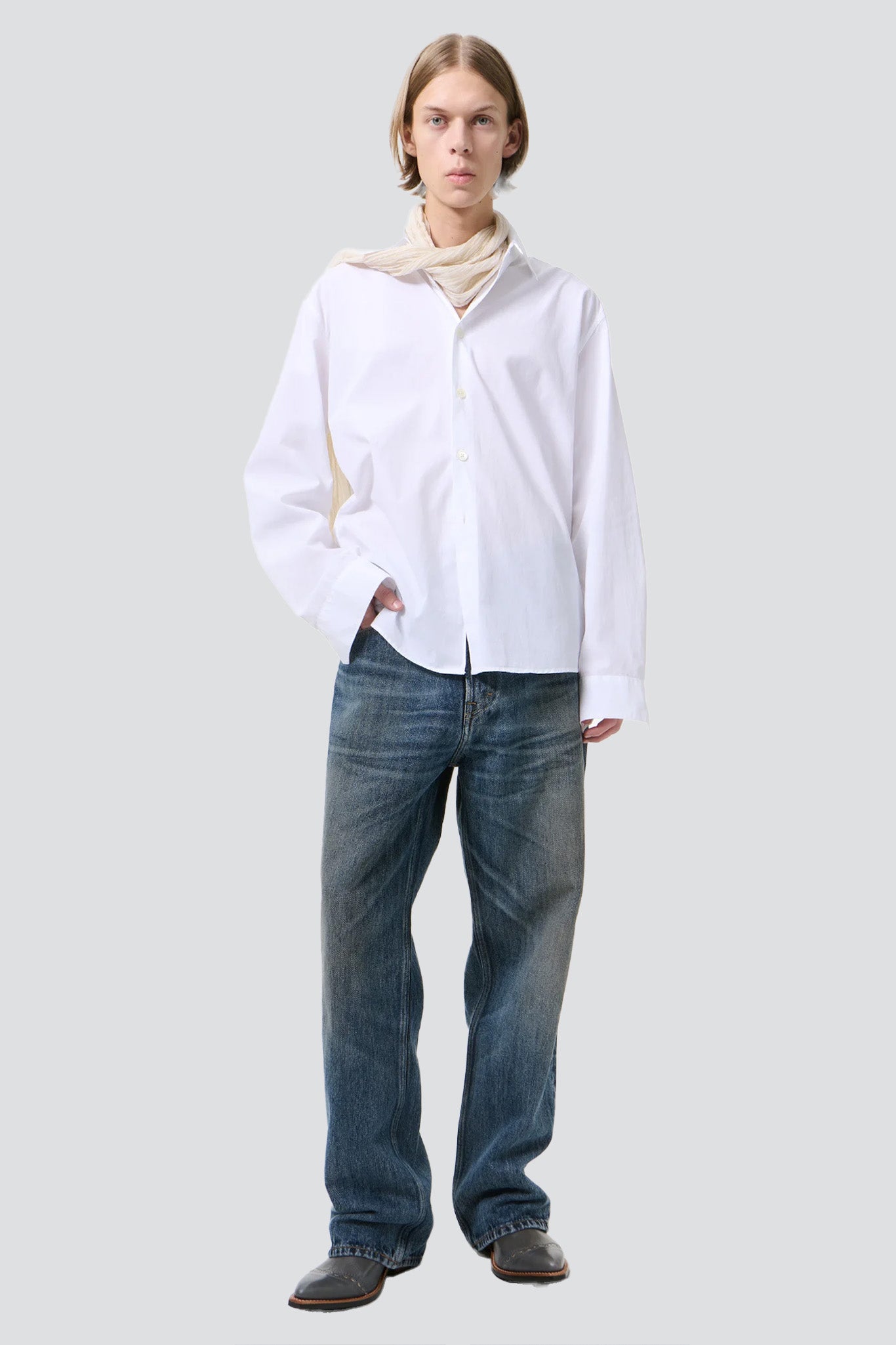 White Liquid Poplin Beyond Shirt