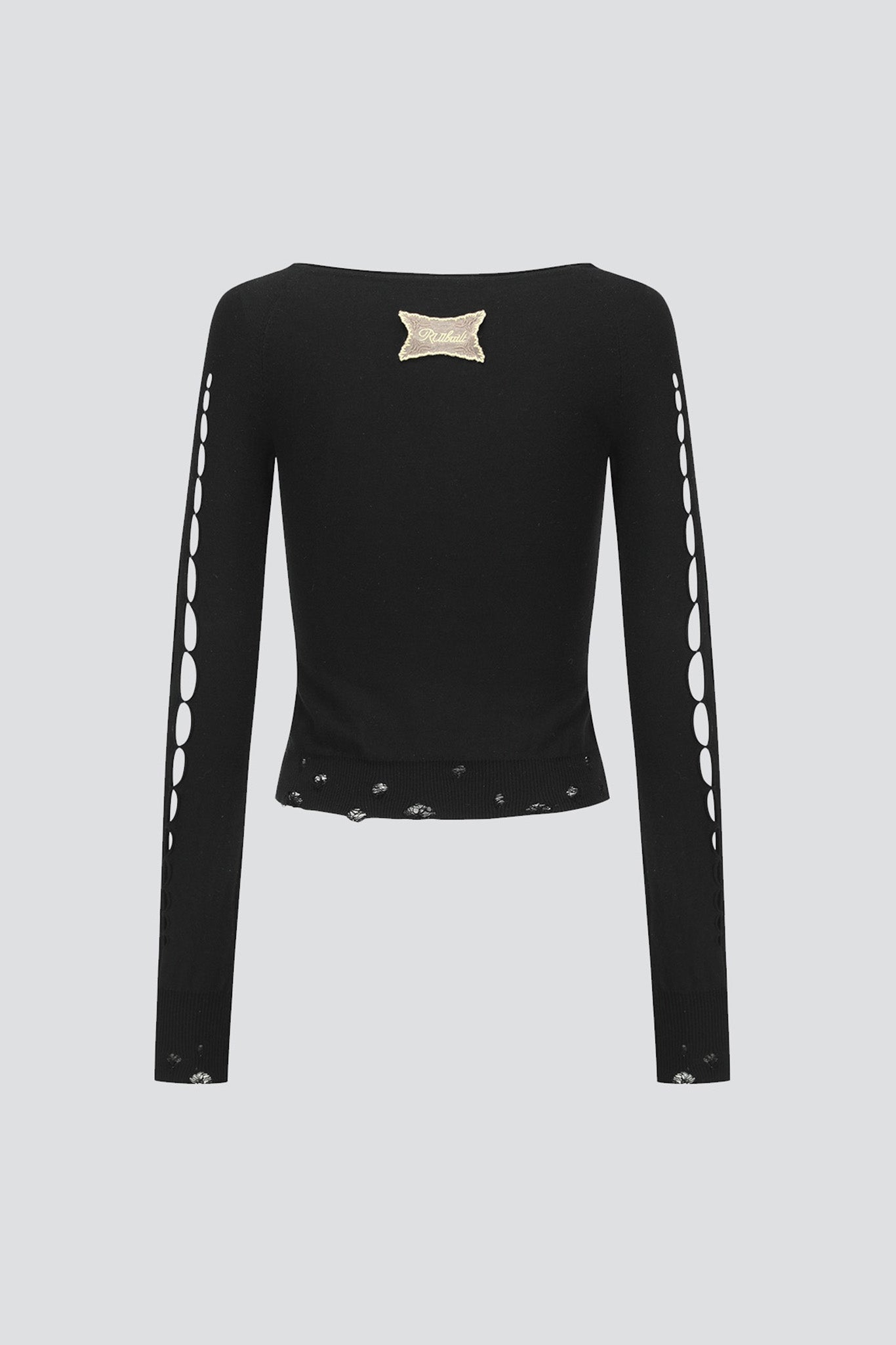 Onyx Cut Out Knit Cardigan