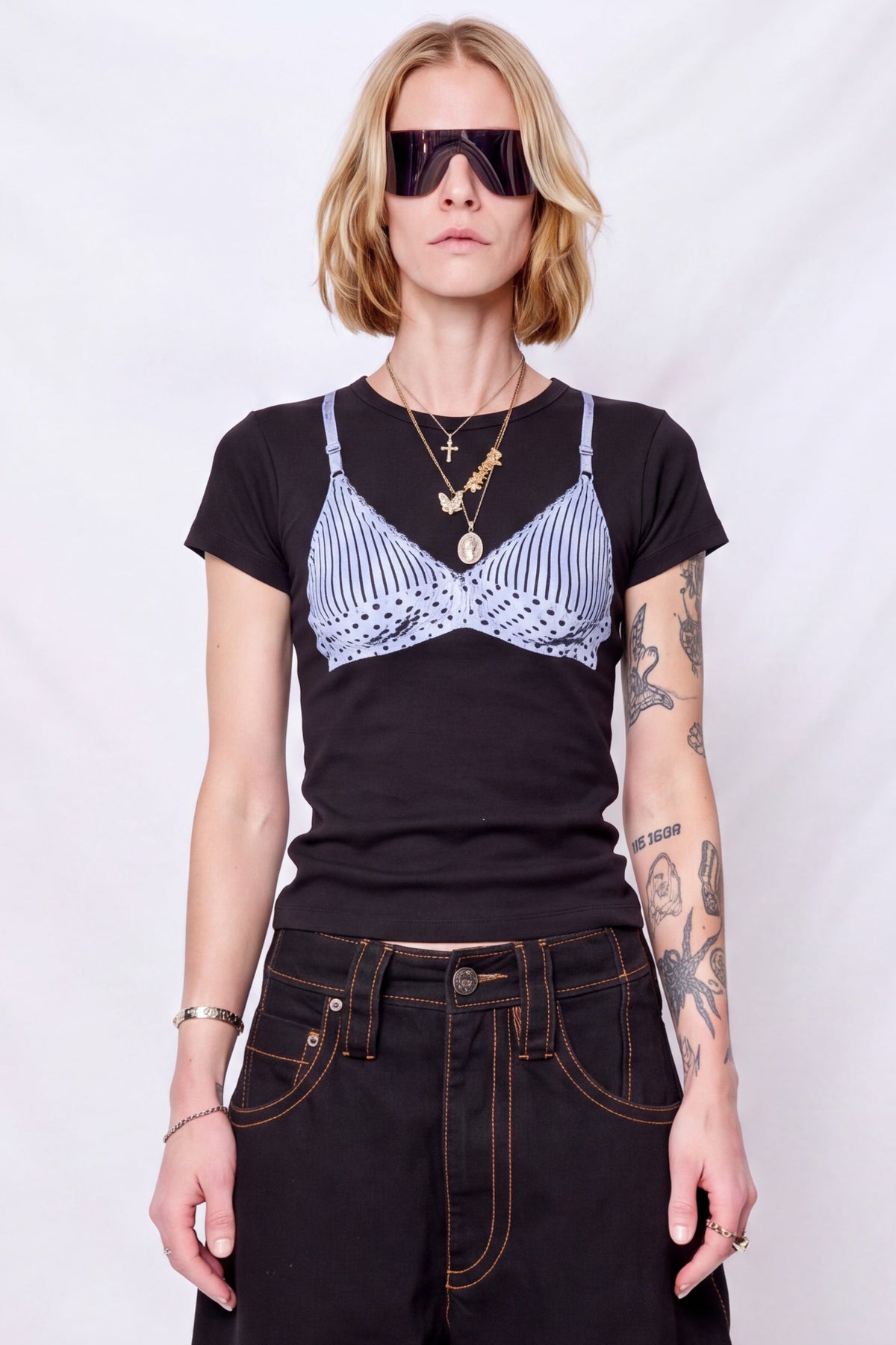 Black Bra Baby Tee