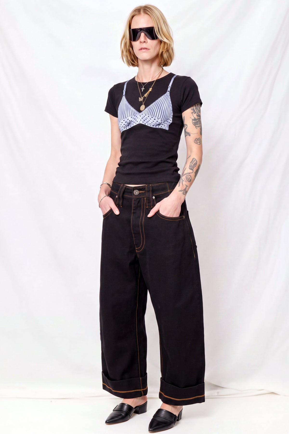 Black Bra Baby Tee