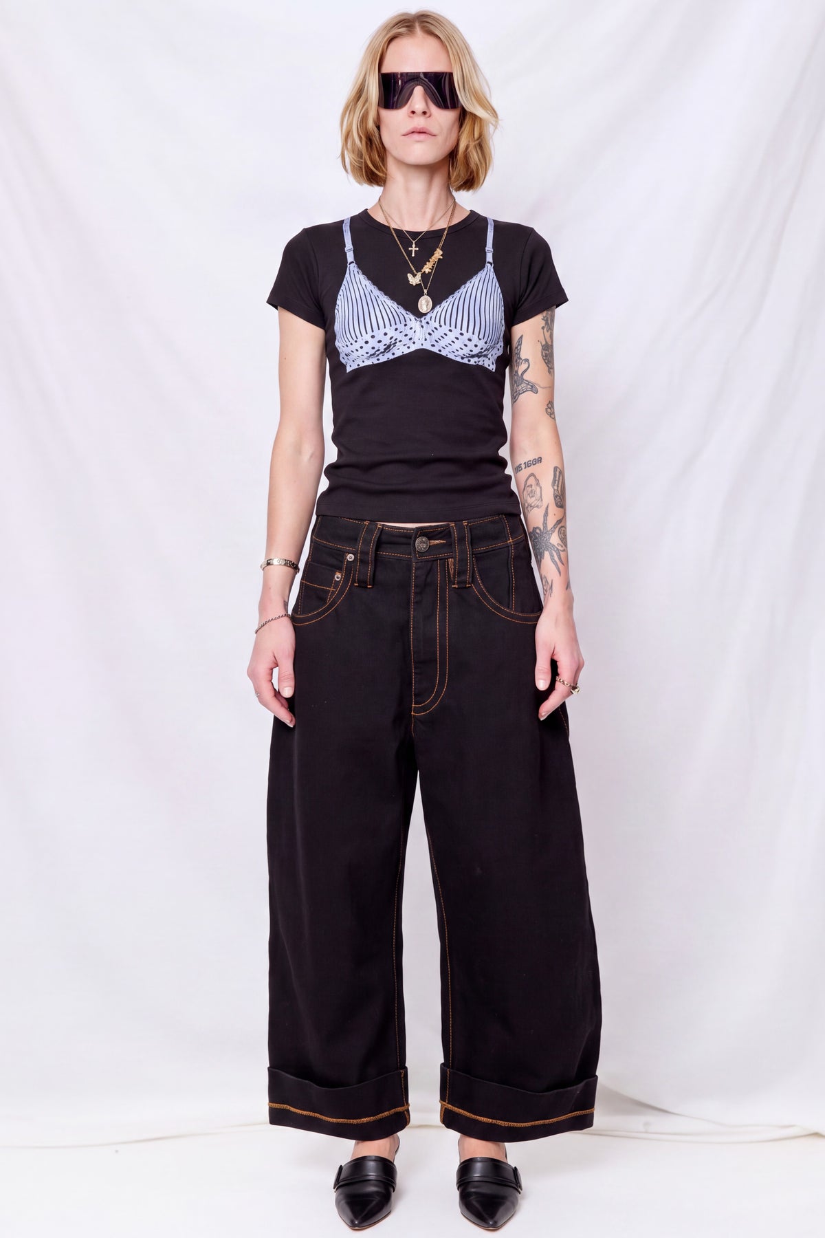 Black Bra Baby Tee