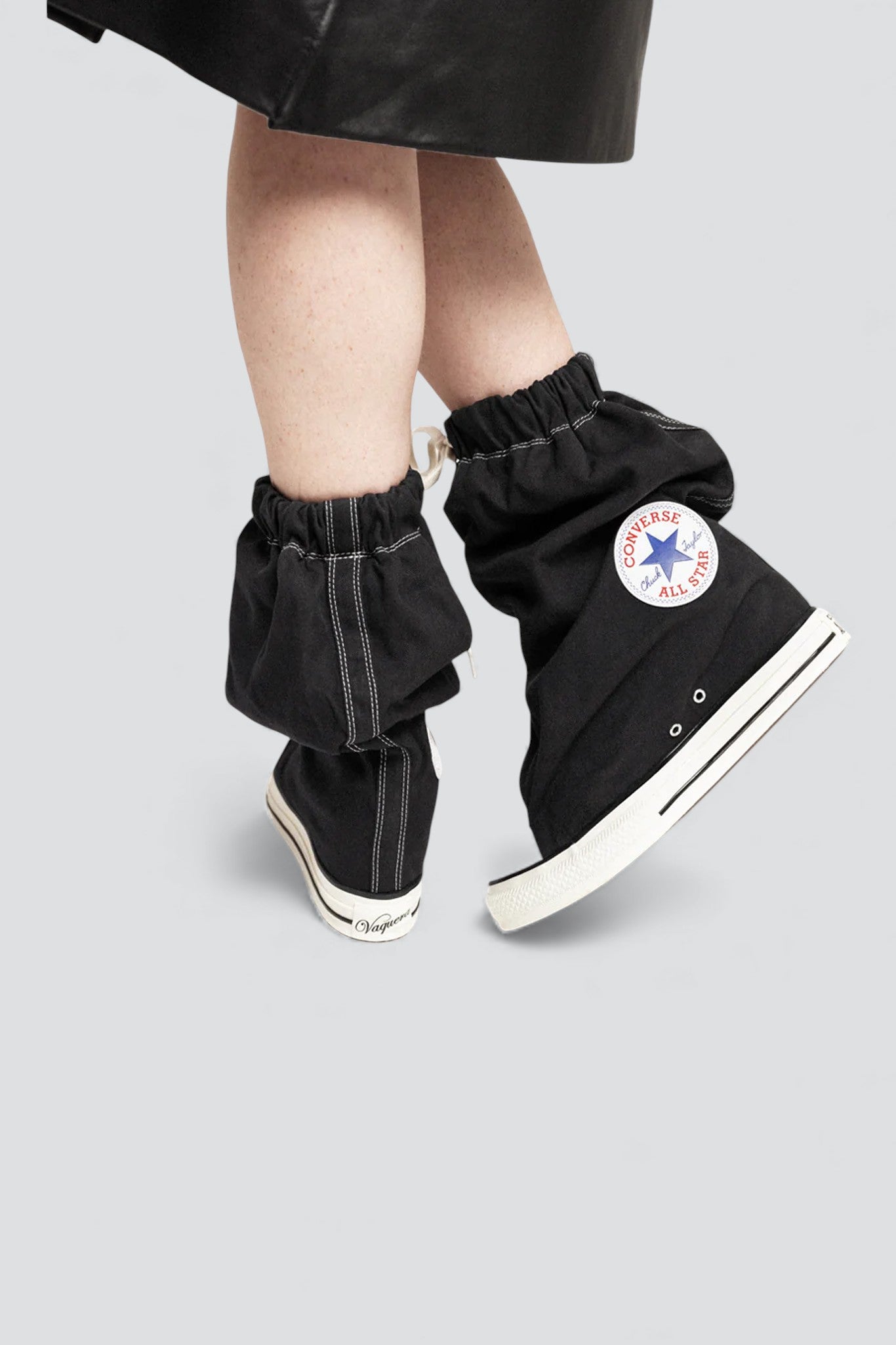 Black Converse All Star XHi Slouch Wedge