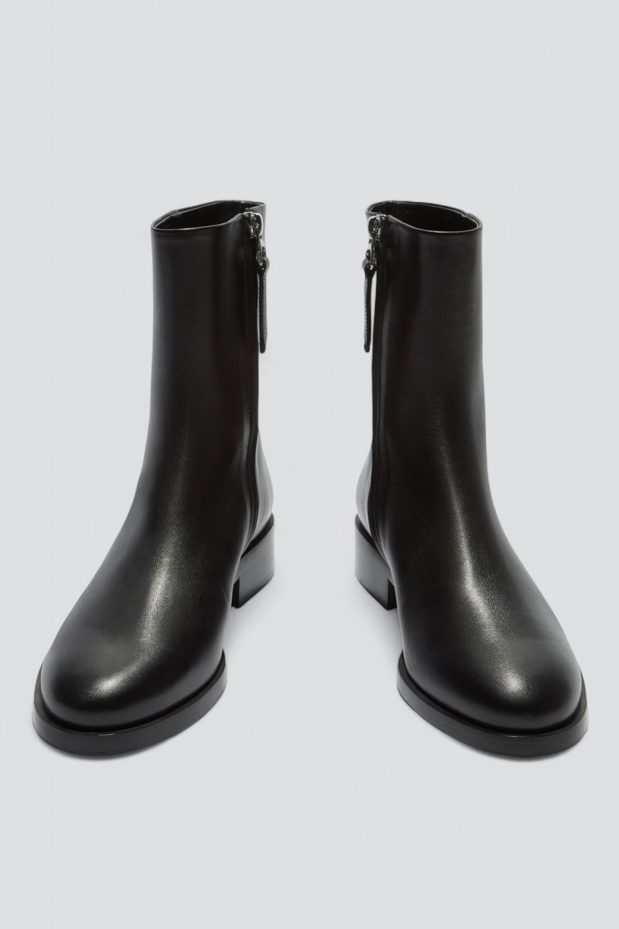 Black Vincent Calf Leather Boot