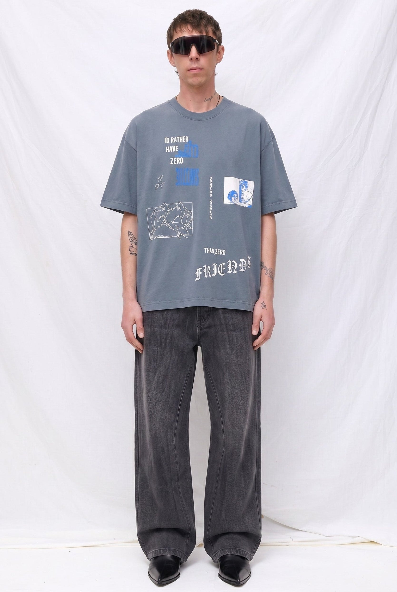 Vintage Blue I'd Rather Tee