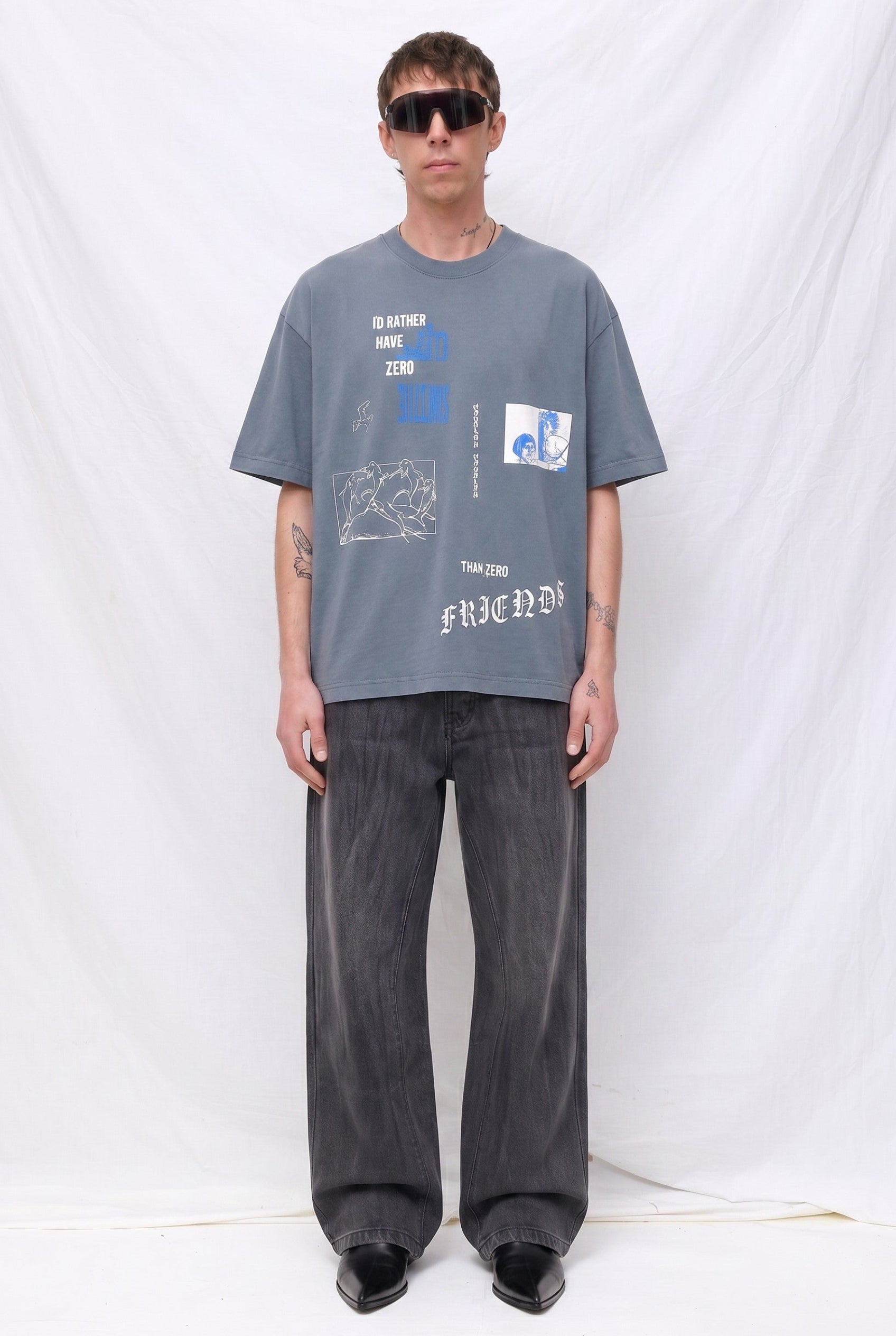 Vintage Blue I'd Rather Tee