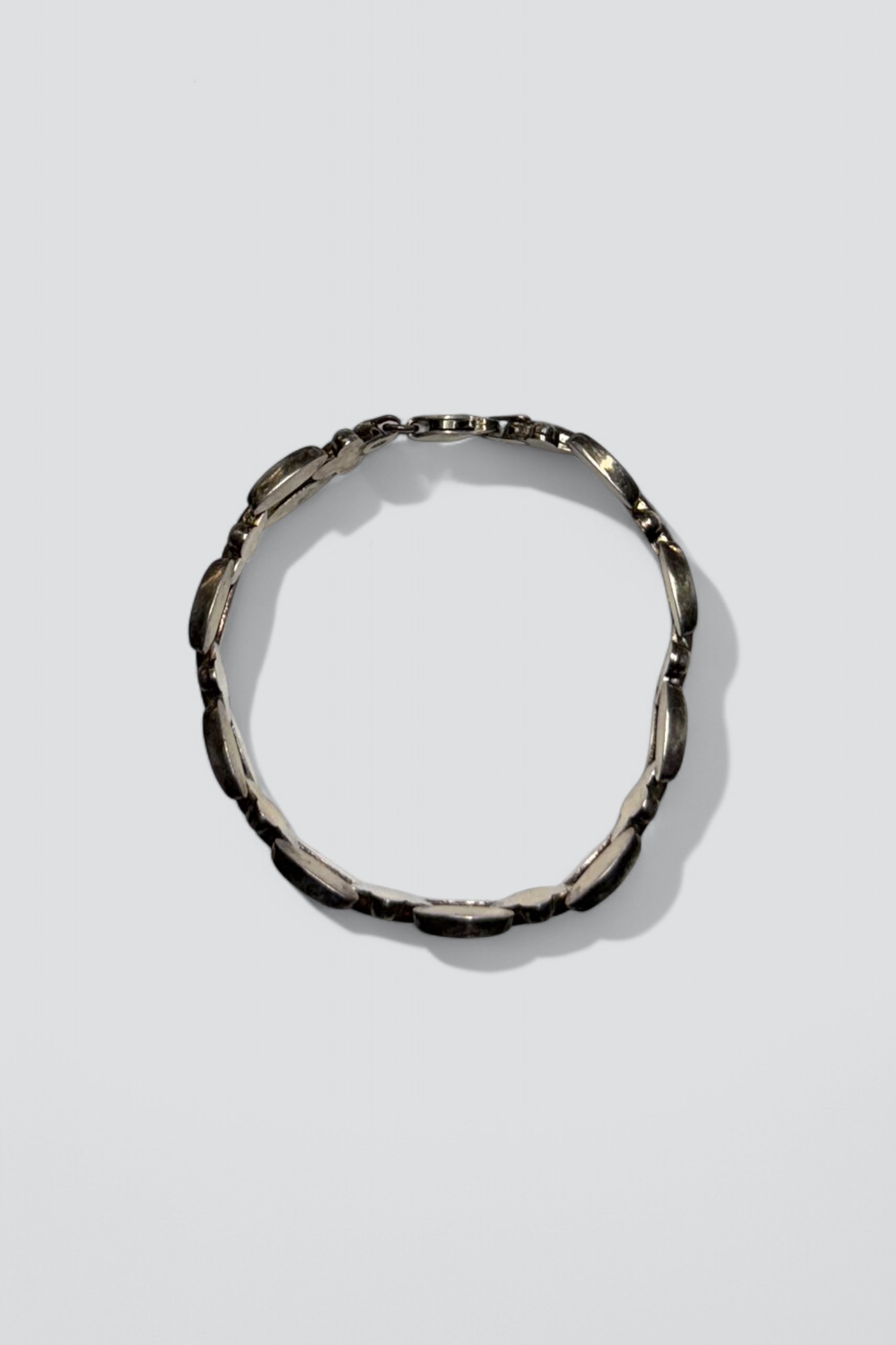 Sterling Silver Flat Back Linked Bracelet