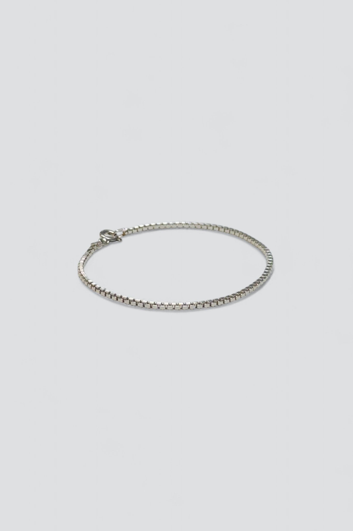 Sterling Silver Thin Box Link Bracelet