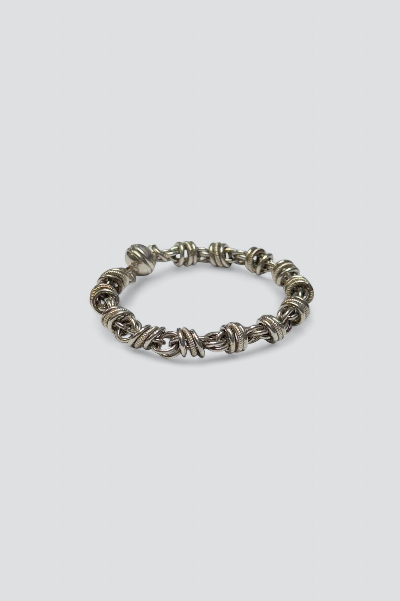 Sterling Silver Byz Circle Link Bracelet