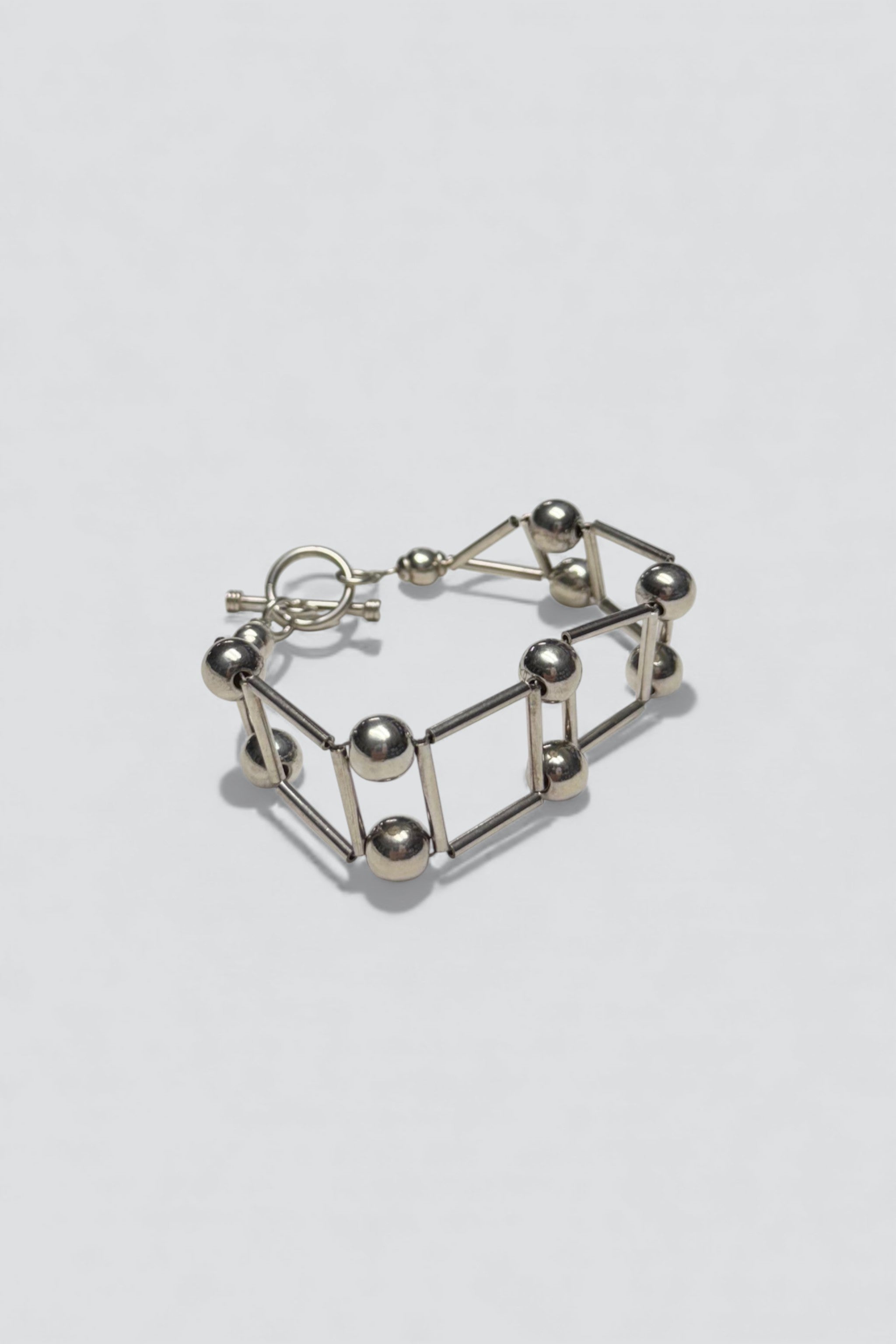 Sterling Silver Ball Ladder Bracelet