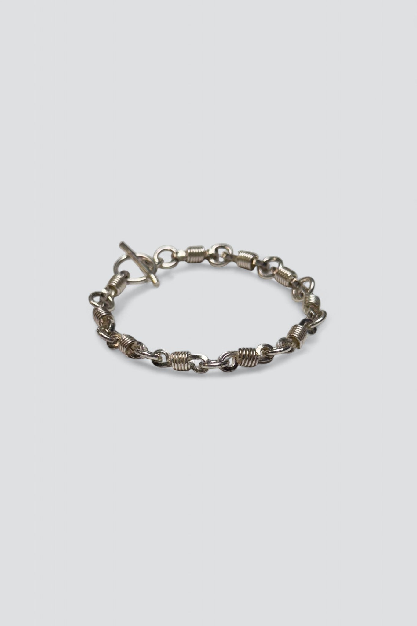 Sterling Silver Coiled Toggle Bracelet
