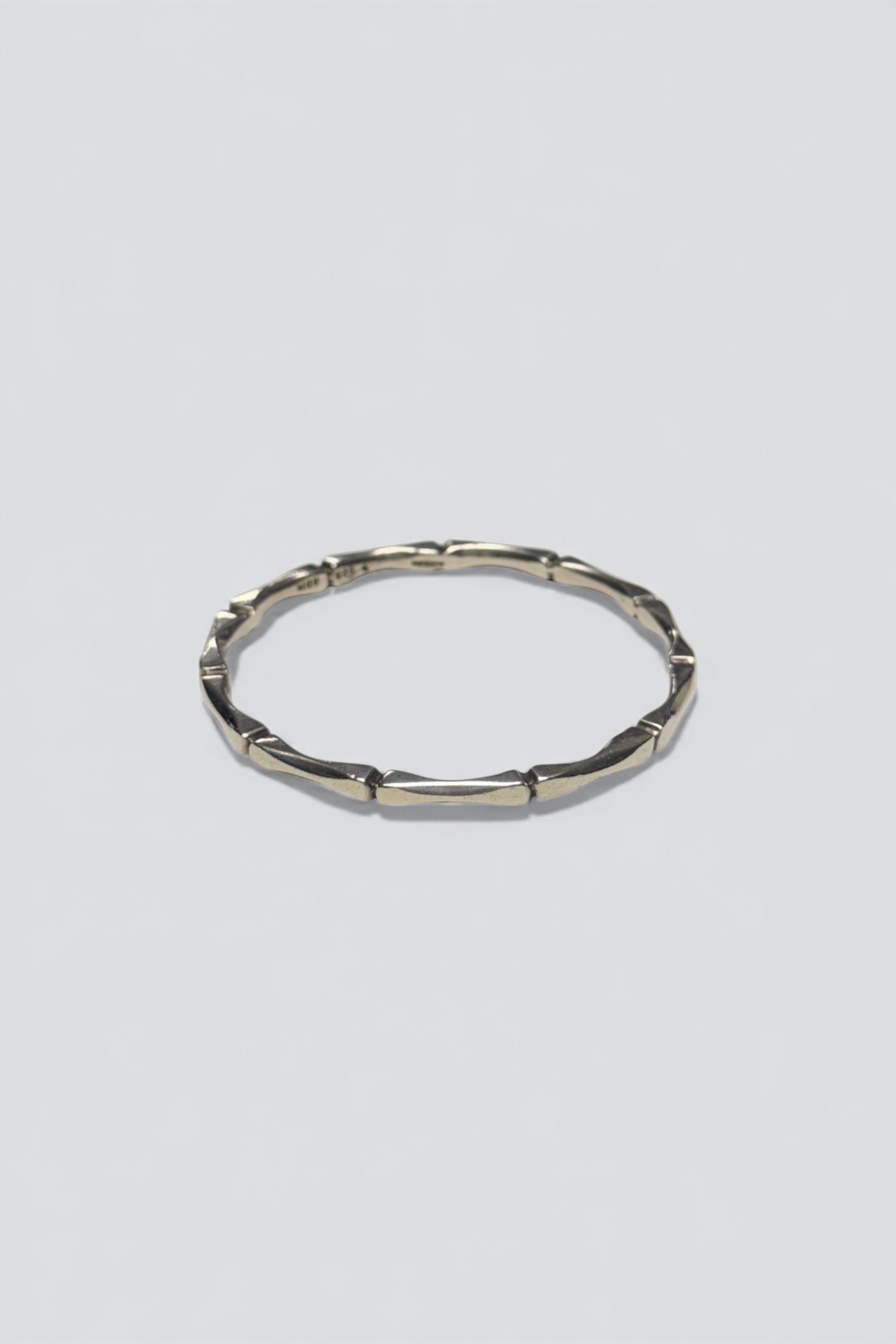 Sterling Silver Notched Bangle