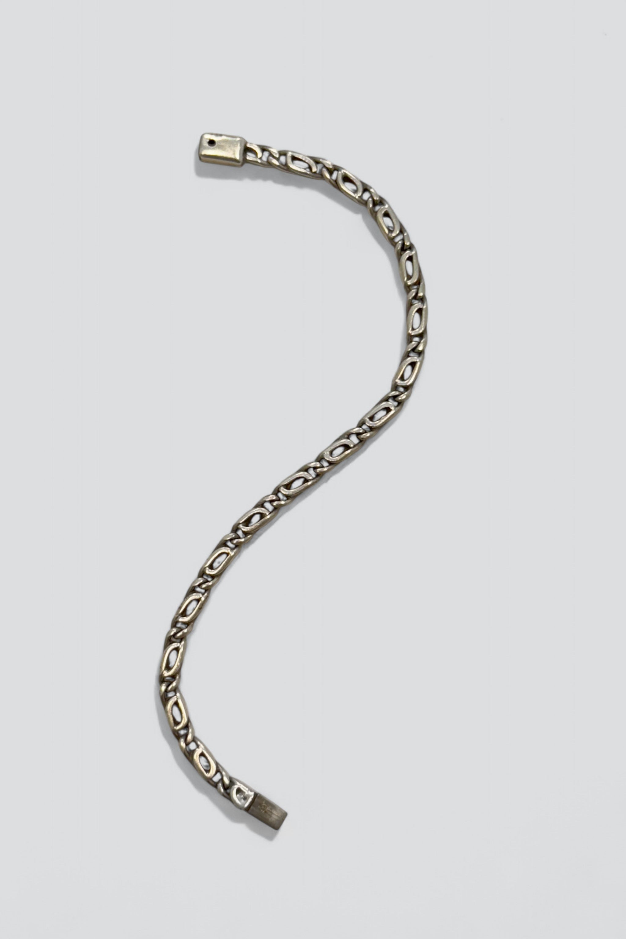 Sterling Silver Slanted Chain Bracelet