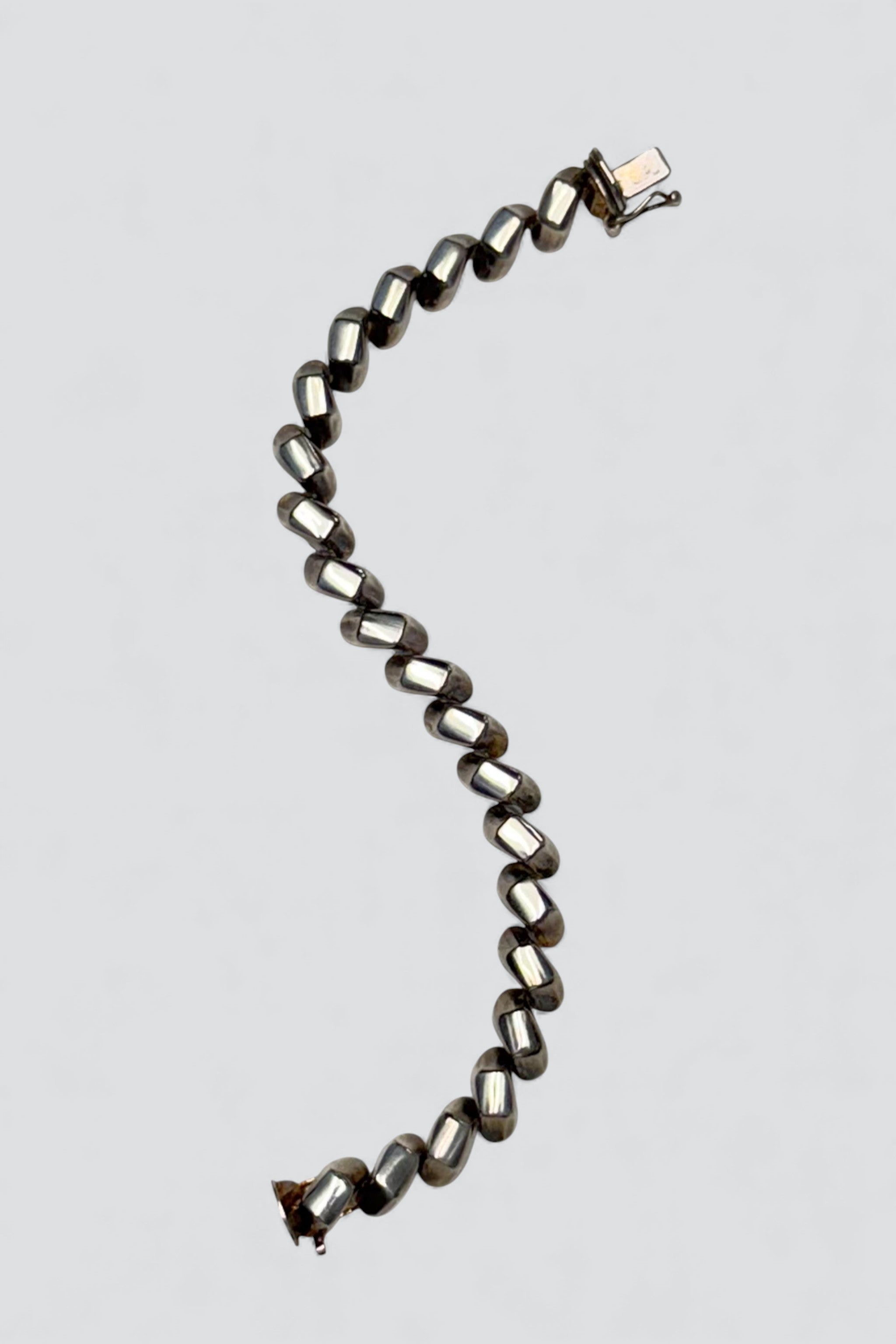 Sterling Silver Trapezoid Link Bracelet