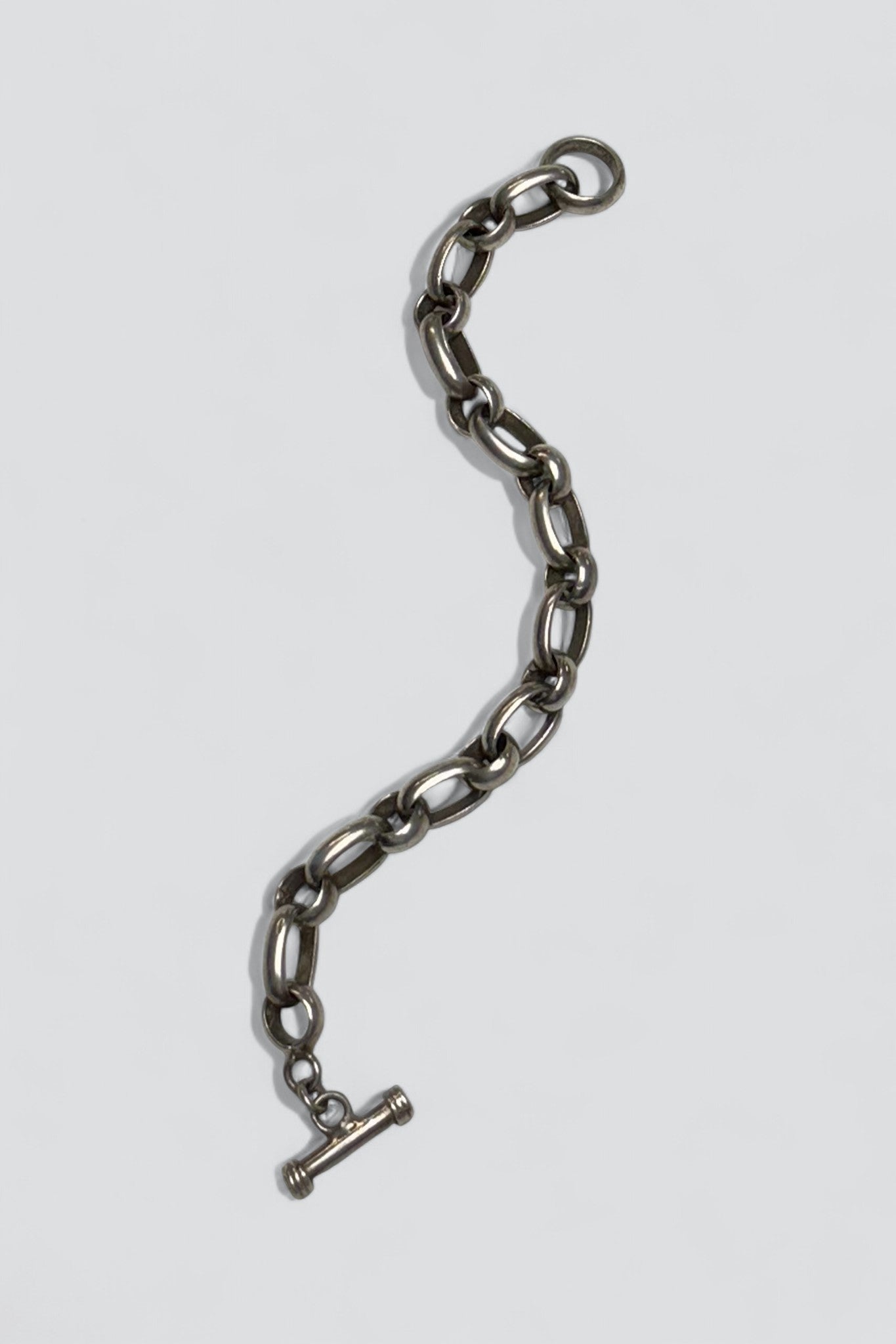 Sterling Silver Heavy Rolo Toggle Bracelet