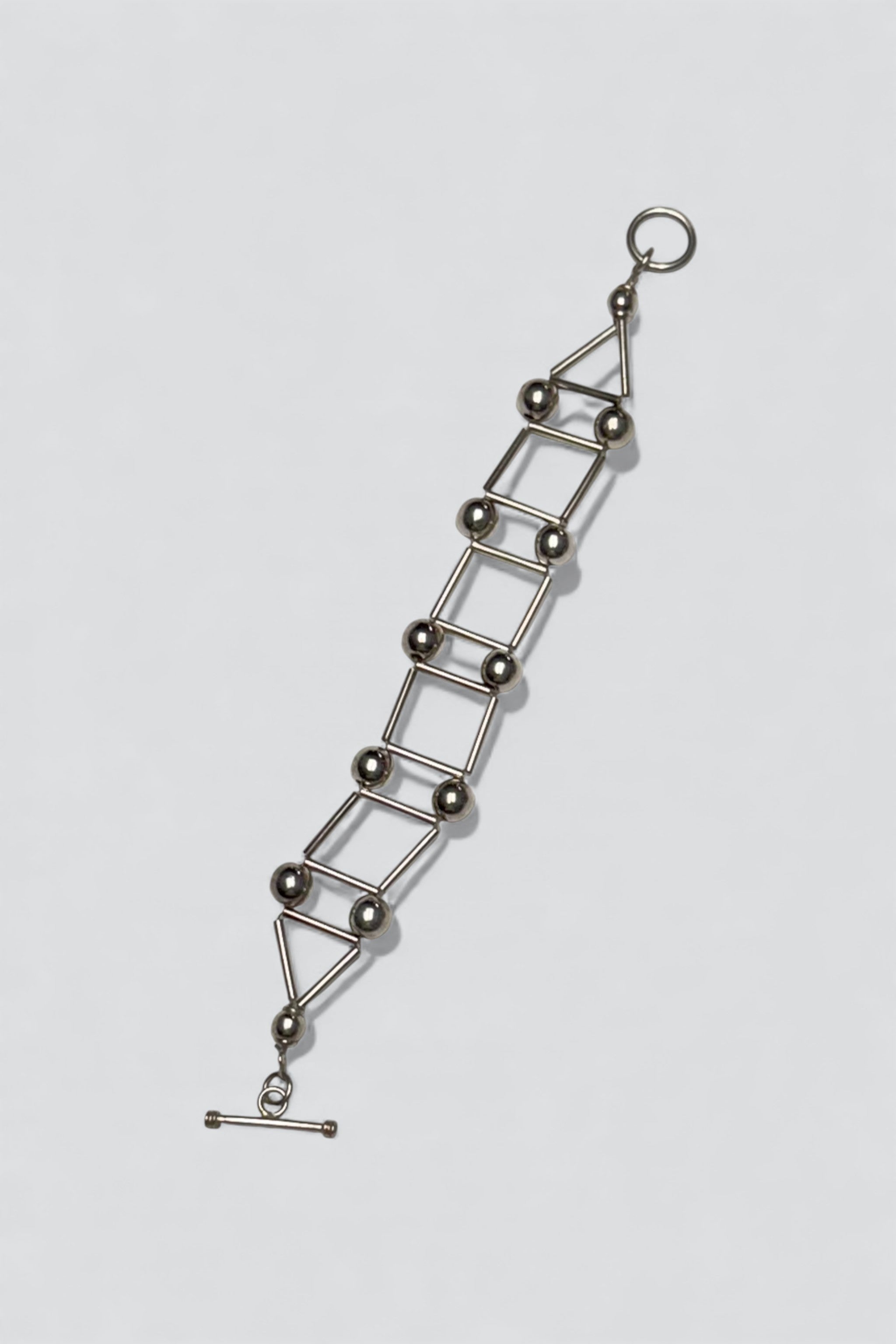 Sterling Silver Ball Ladder Bracelet