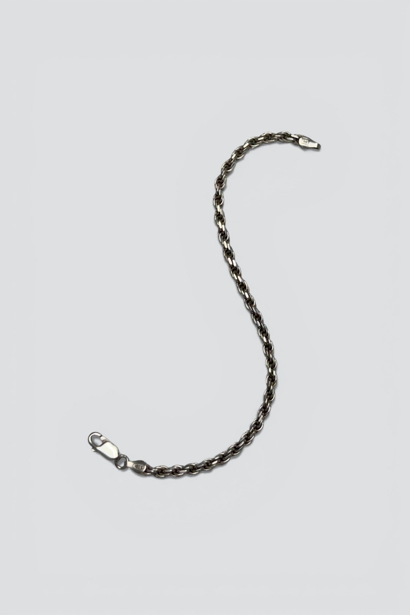 Sterling Silver Braided Twist Chain Bracelet