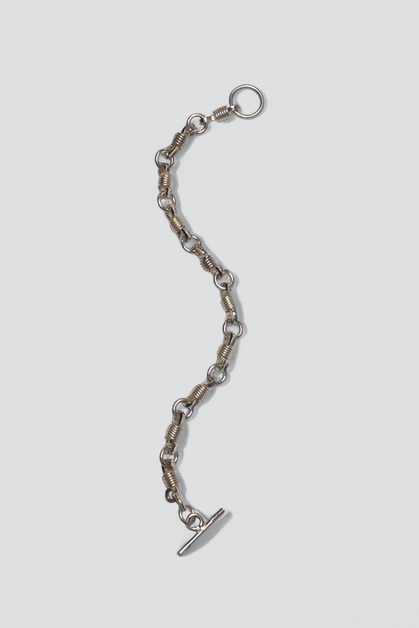 Sterling Silver Coiled Toggle Bracelet