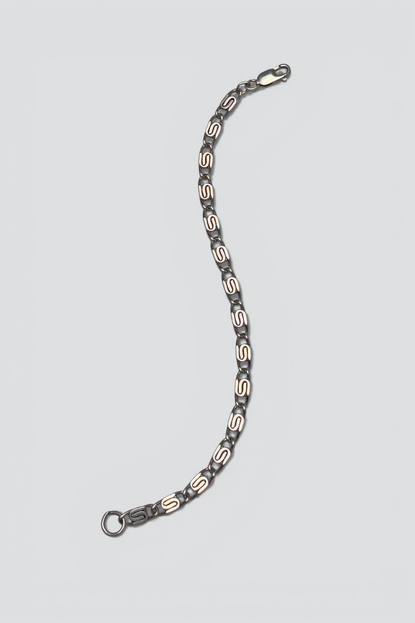 Sterling Silver Flat S Chain Bracelet