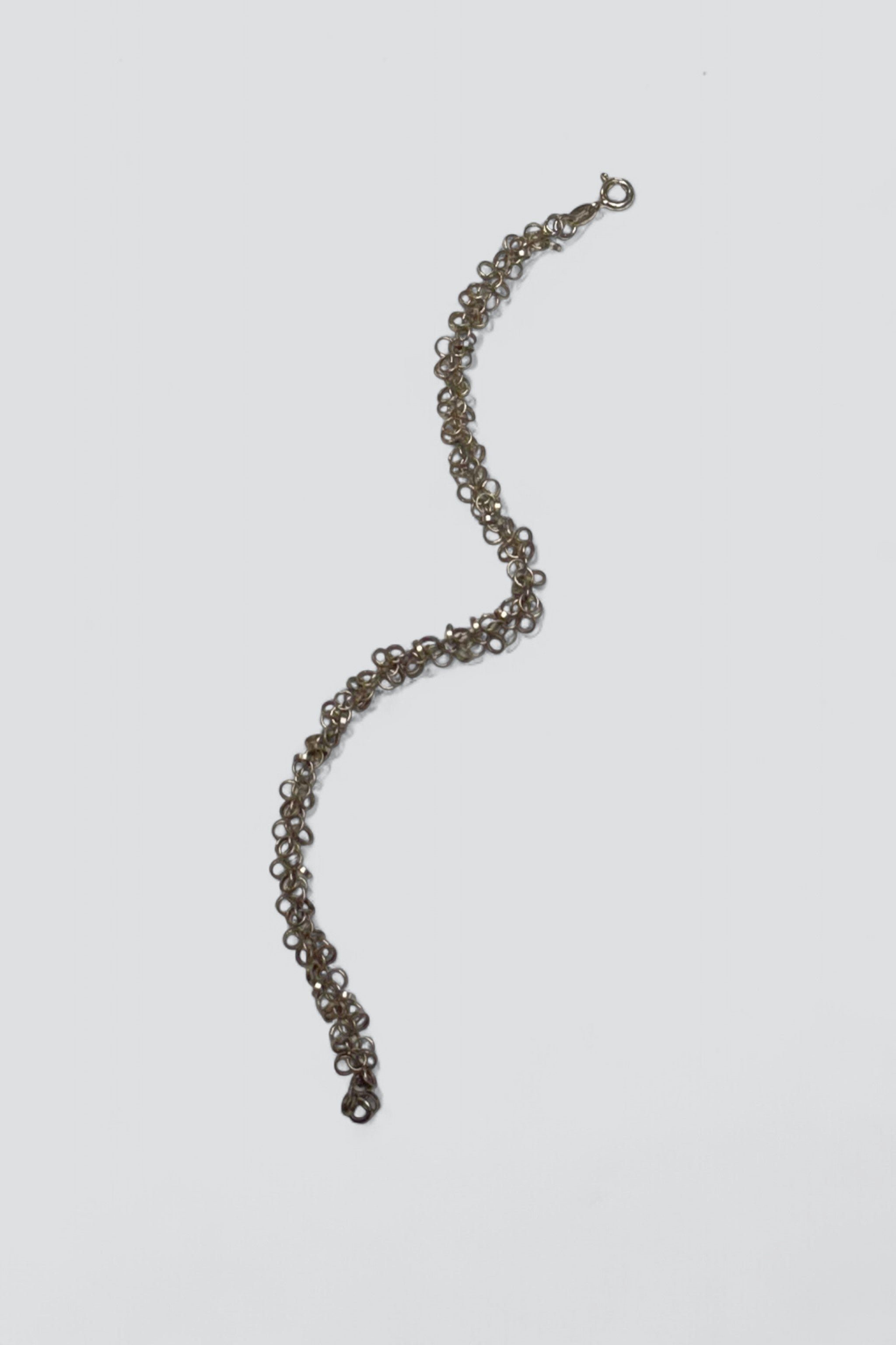 Sterling Silver Cluster Link Bracelet