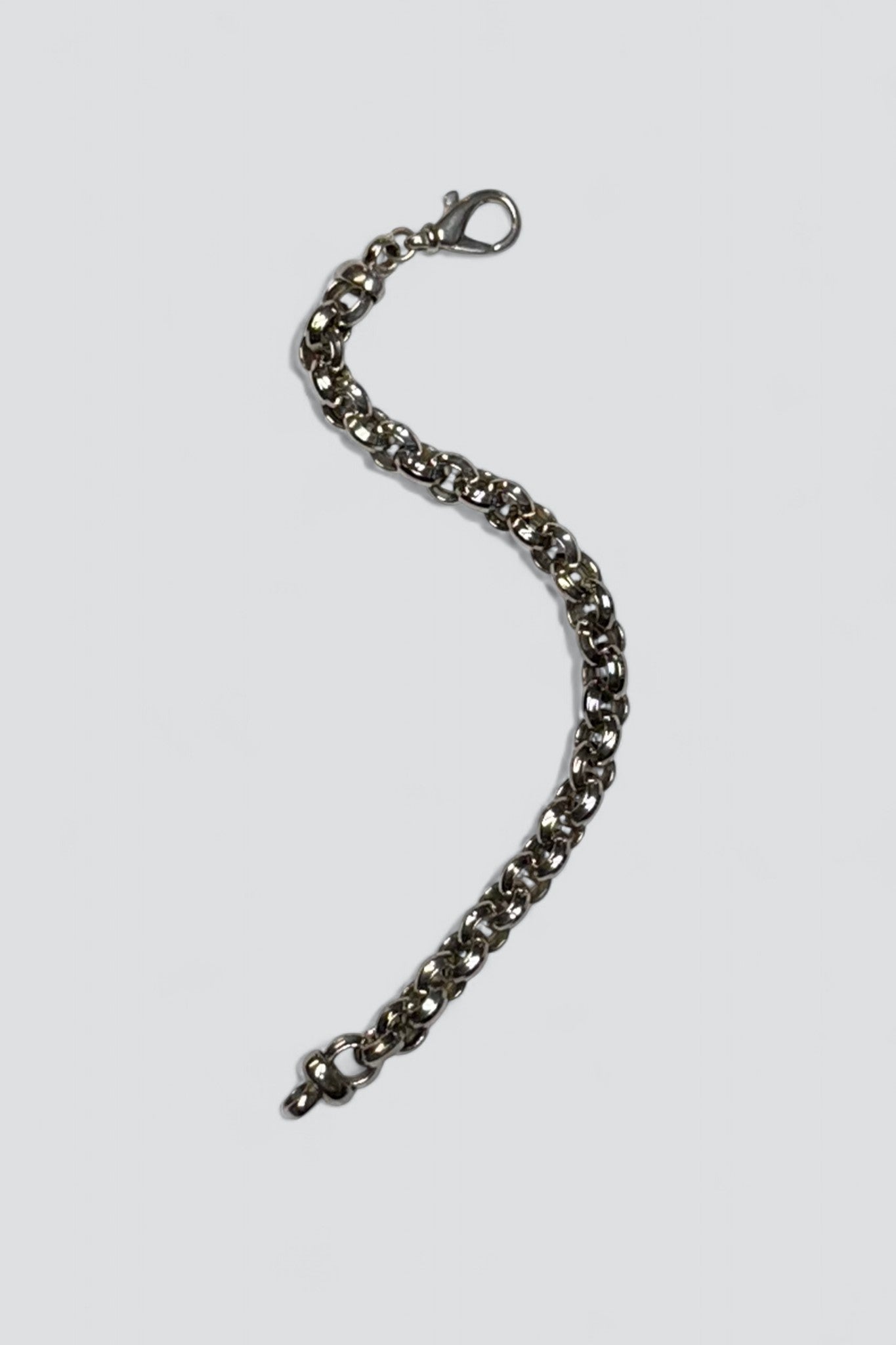 Sterling Silver Facet Rolo Link Bracelet