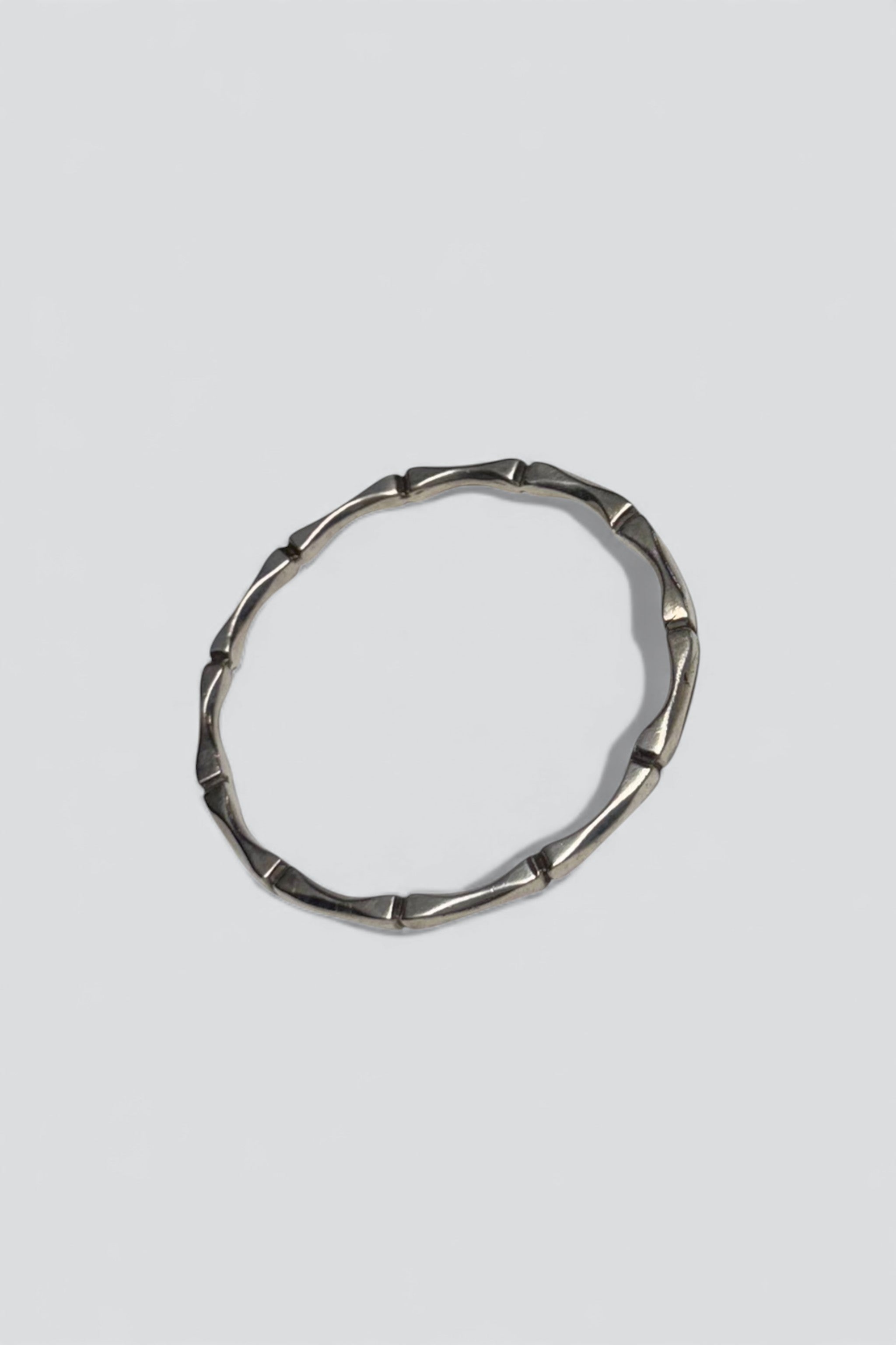 Sterling Silver Notched Bangle