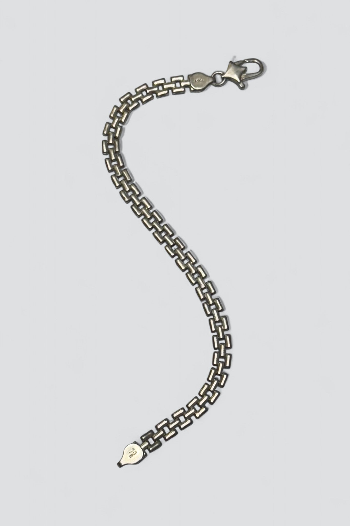 Sterling Silver Triple Row Link Bracelet