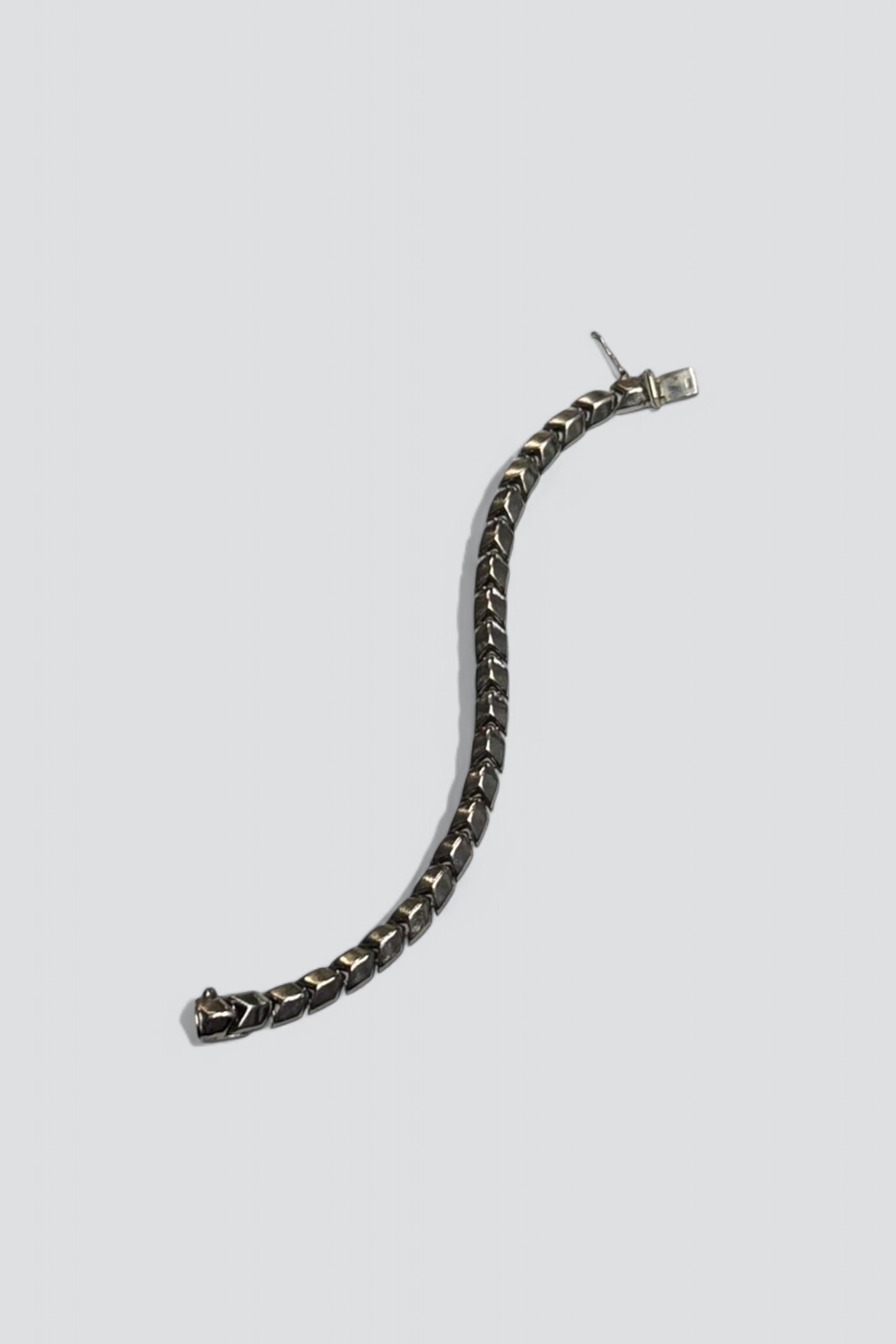Sterling Silver Chevron Link Bracelet