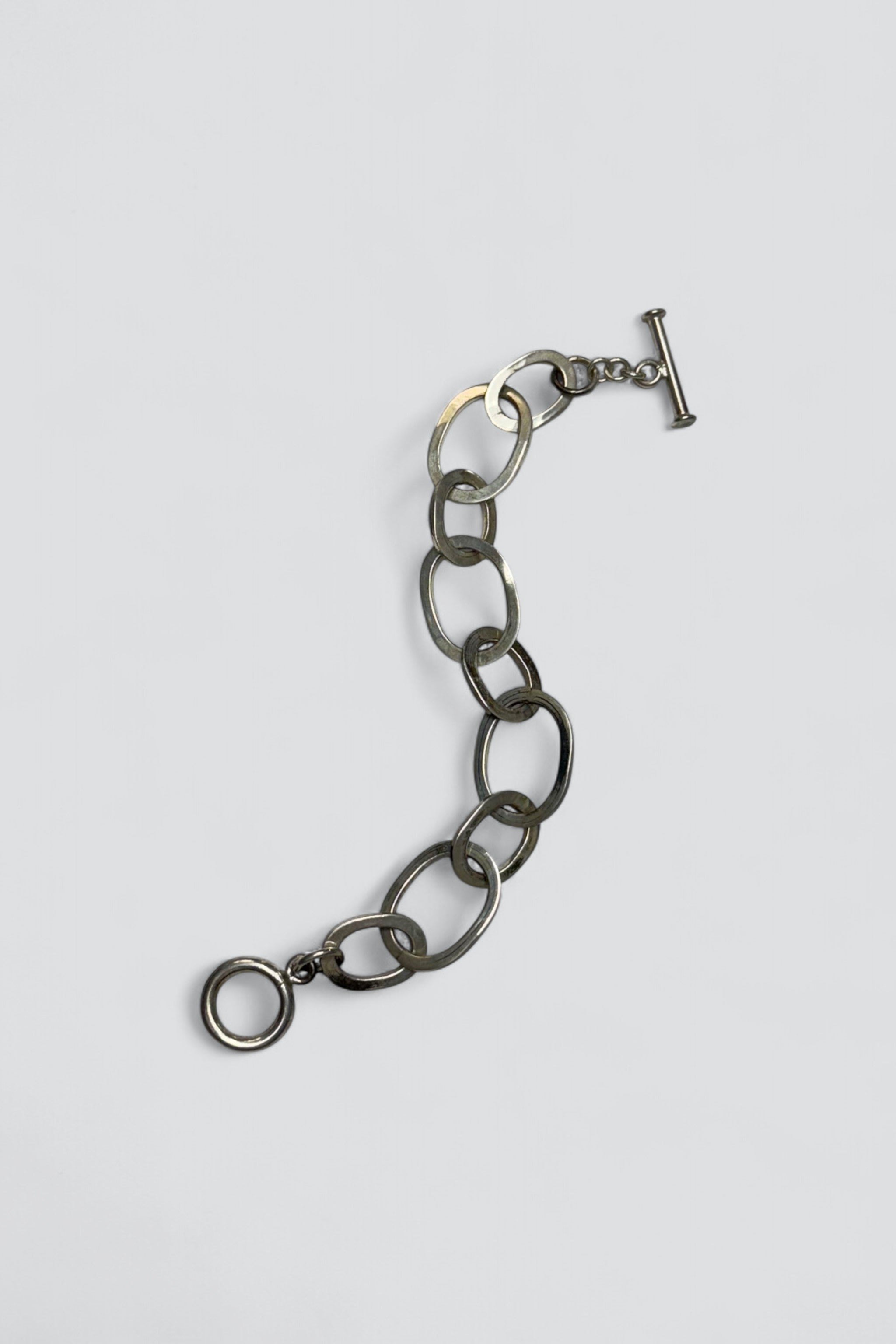 Sterling Silver Large Oval Chain Bracelet