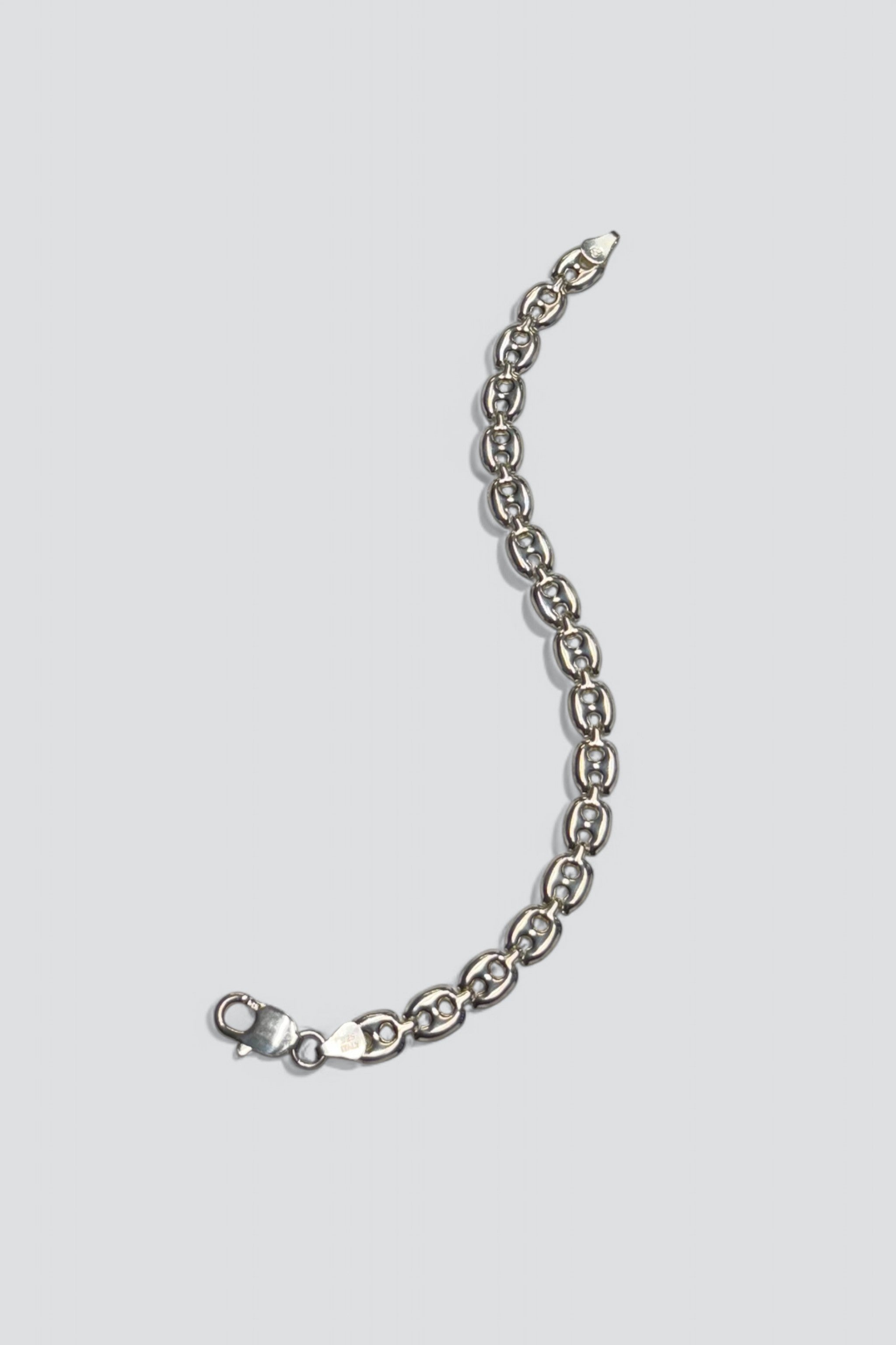 Sterling Silver Flat Mariner Bracelet