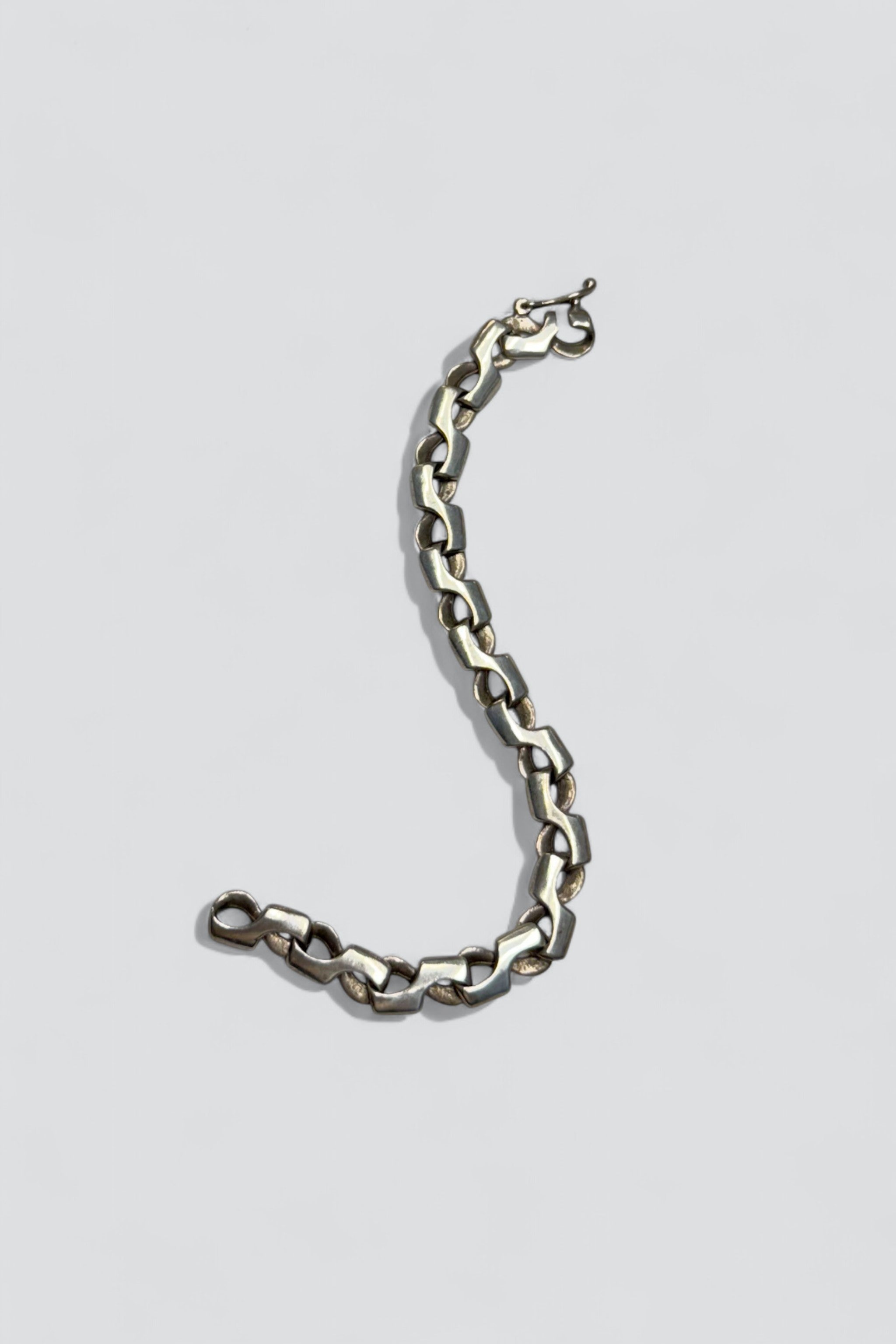 Sterling Silver Geo Link Bracelet