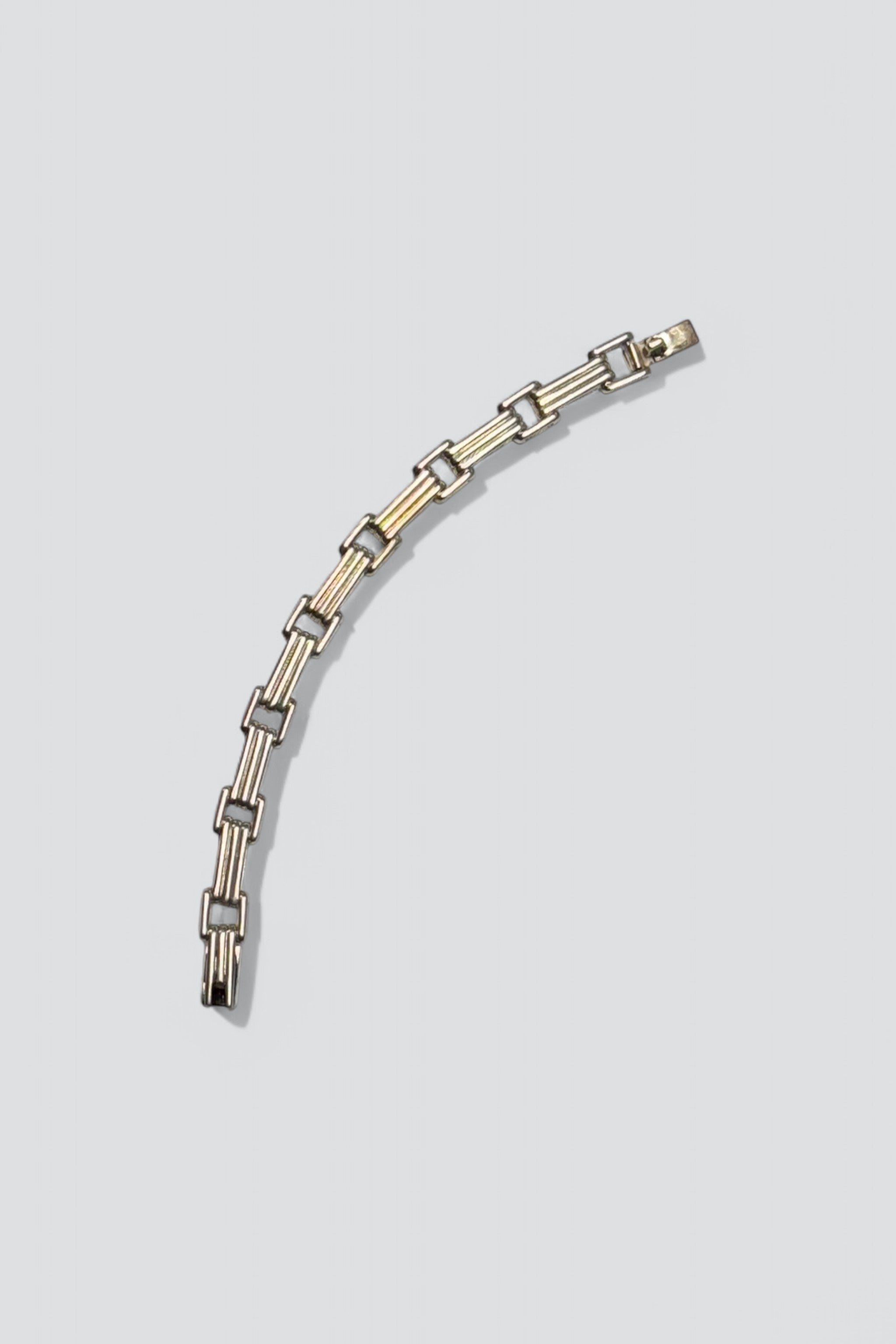 Sterling Silver Deco Link Bracelet
