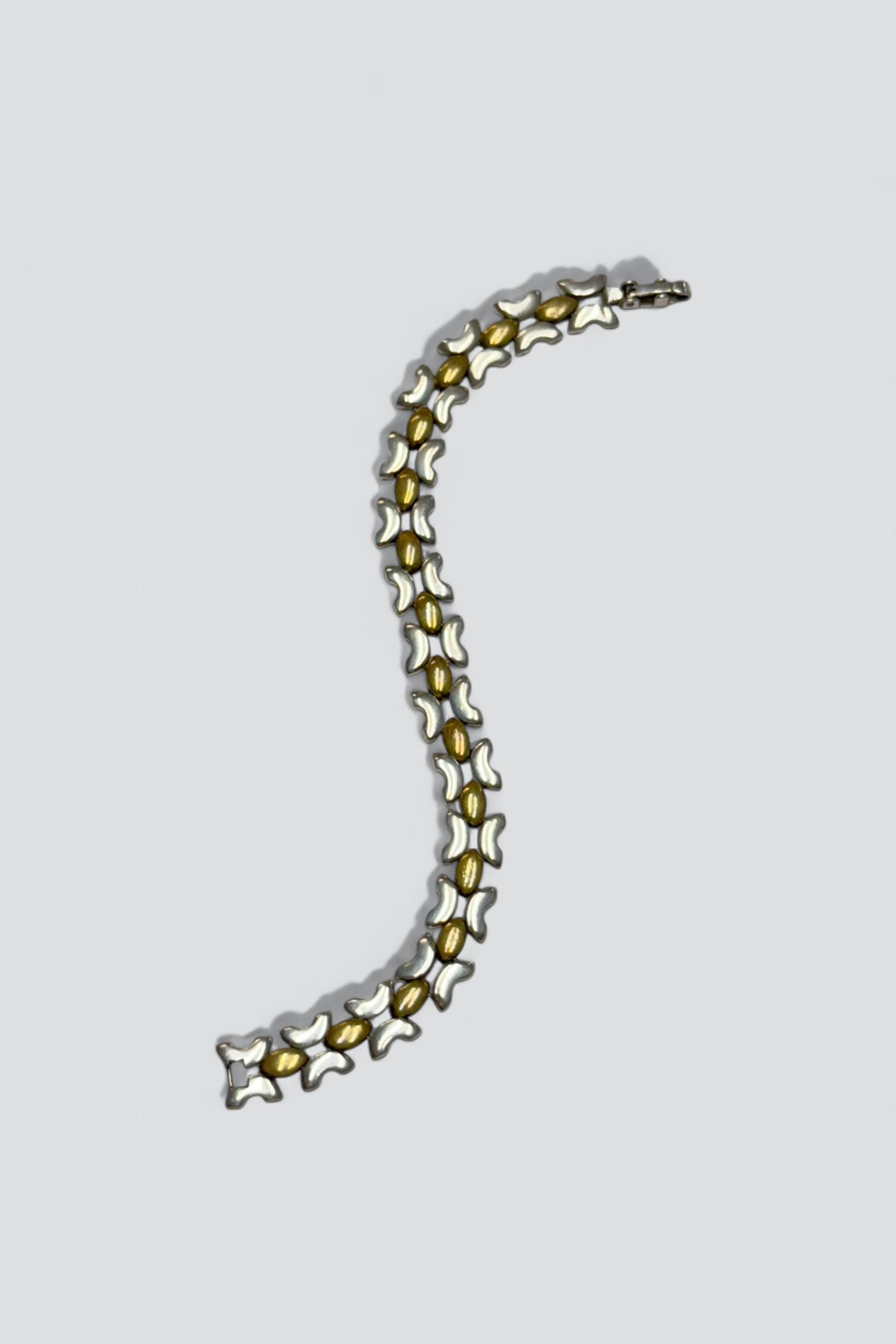14K Gold Vermeil and Sterling Silver Two Tone Bracelet