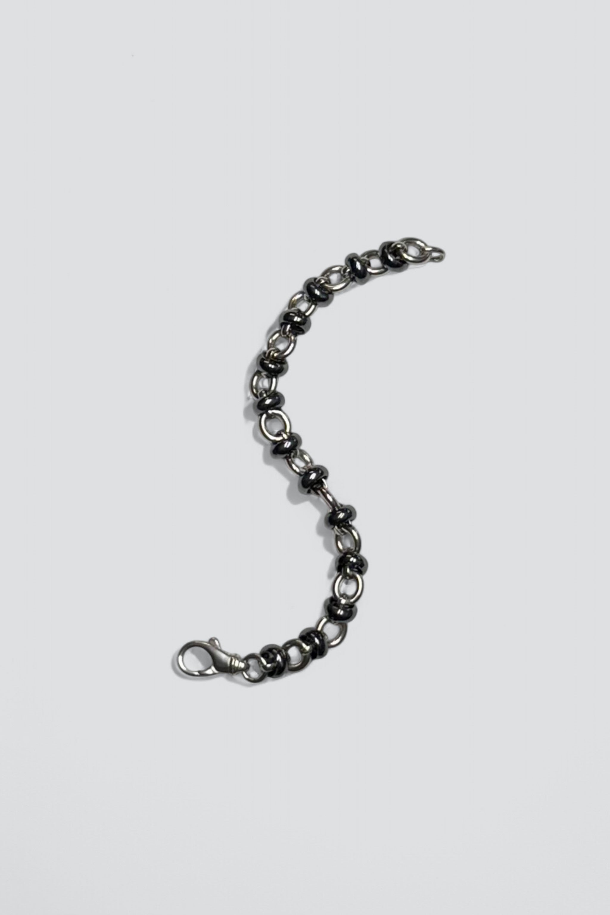 Sterling Silver Hematite Circles Bracelet